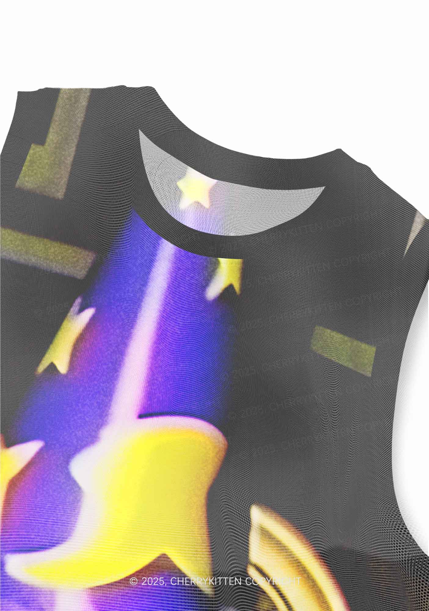 Birthday Rat Y2K Mesh Muscle Tank Cherrykitten - Image 3