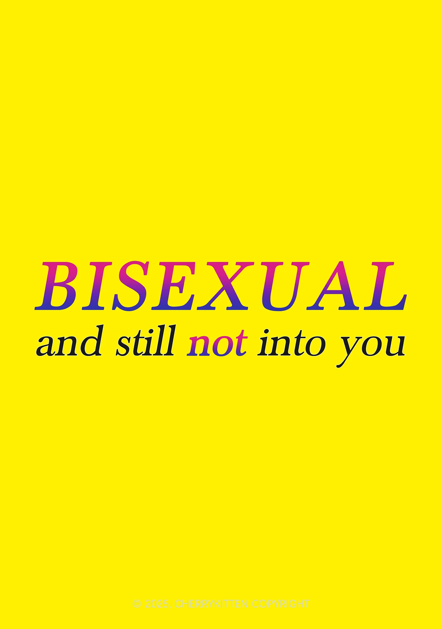 Bisexual And Still Not Into You Pride 1Pc Y2K Pin Badge Cherrykitten - Image 2
