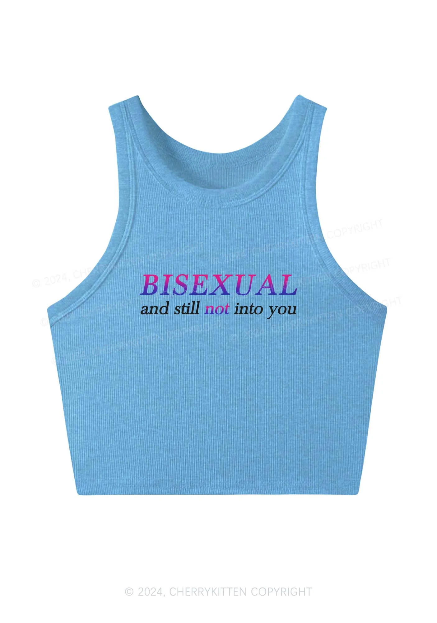 Bisexual And Still Not Into You Y2K Crop Tank Top Cherrykitten - Image 4