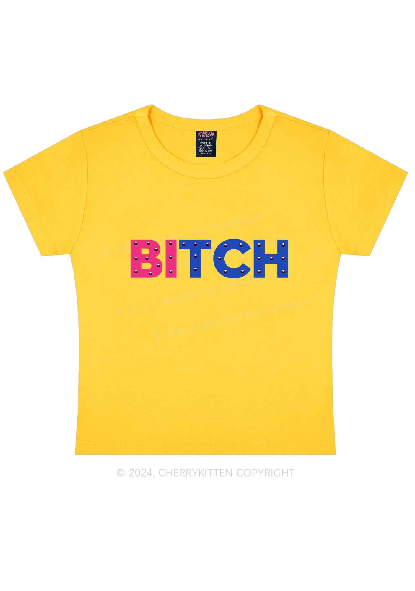 Bisexual Bixxh Y2K Baby Tee Cherrykitten - Image 6