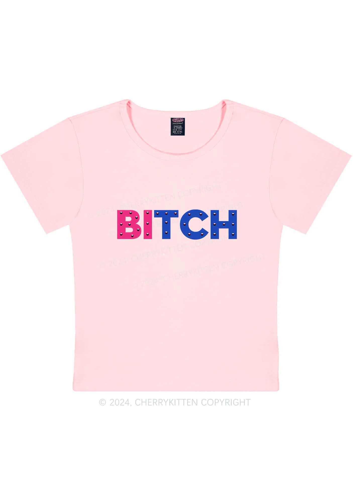 Bisexual Bixxh Y2K Baby Tee Cherrykitten - Image 8