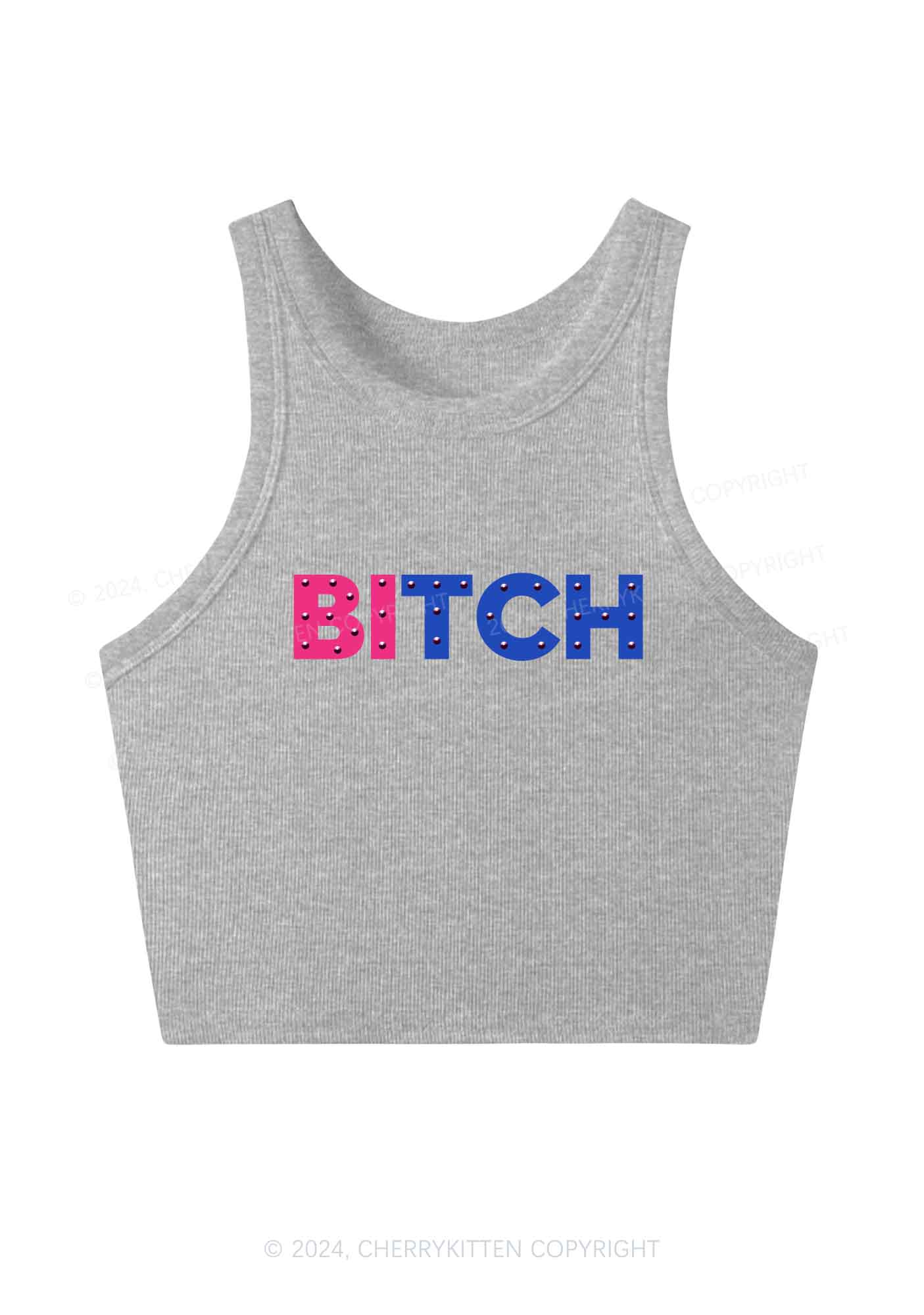 Bisexual Bixxh Y2K Crop Tank Top Cherrykitten - Image 3