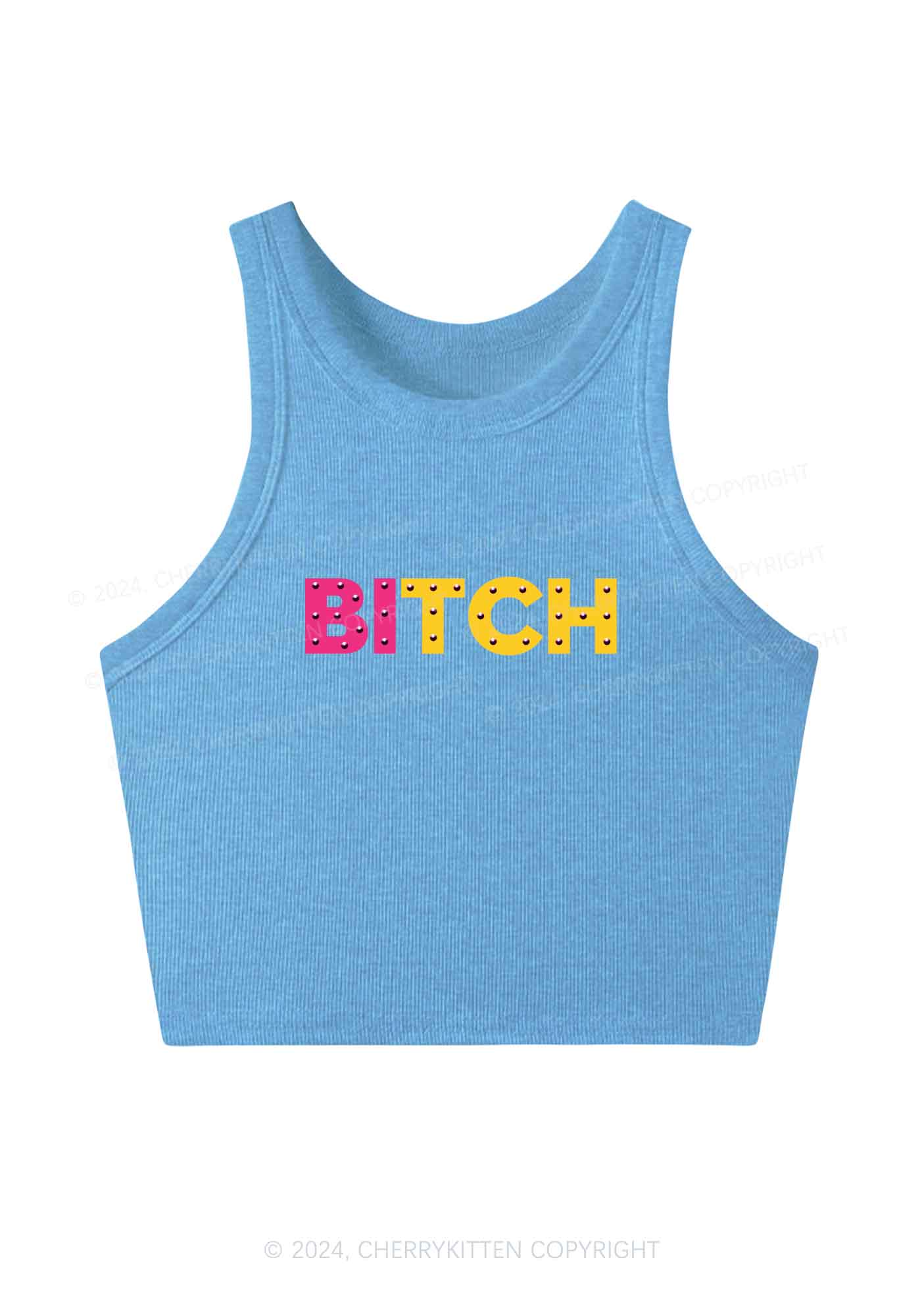 Bisexual Bixxh Y2K Crop Tank Top Cherrykitten - Image 4