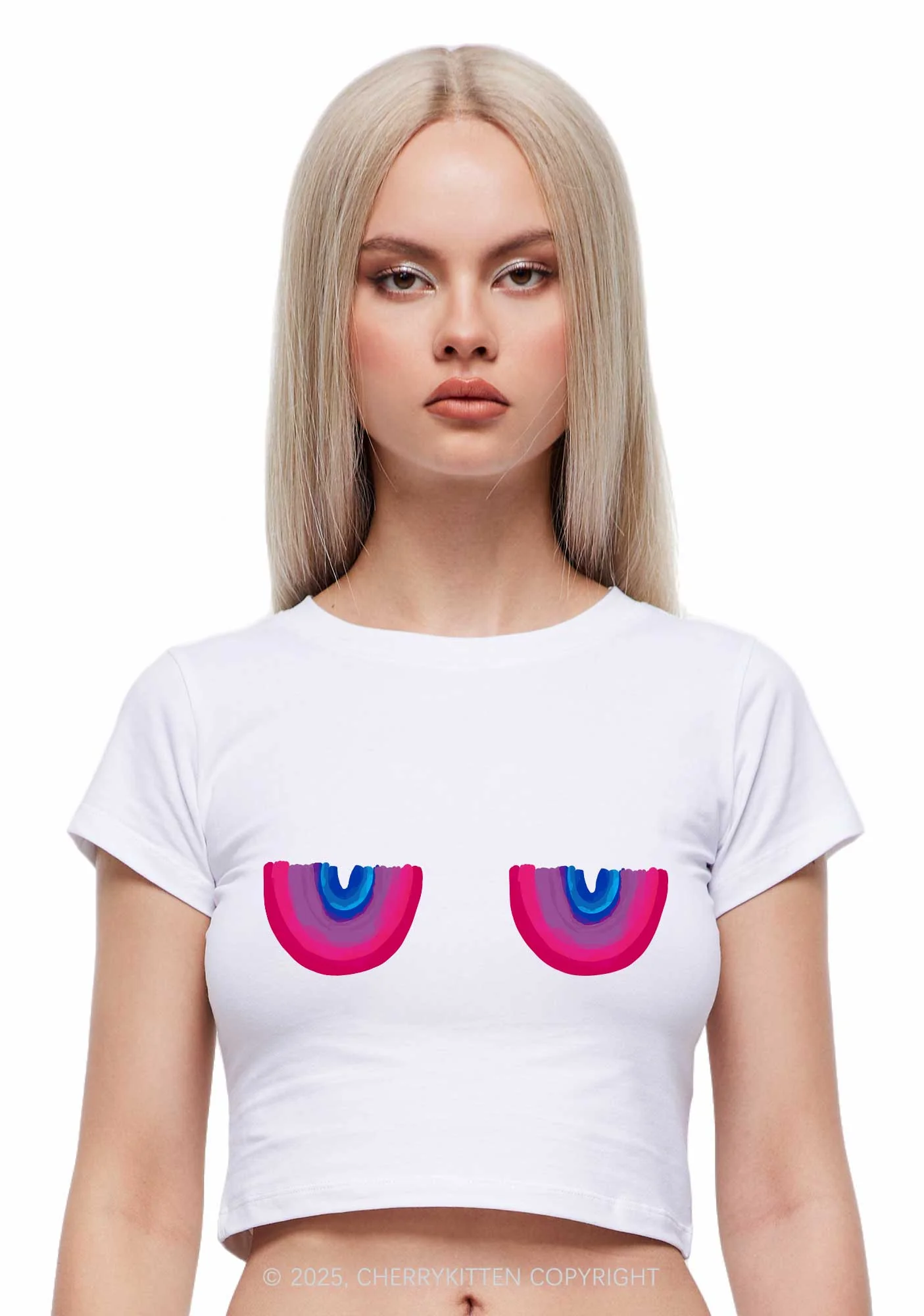 Bisexual Bxxb Y2K Baby Tee Cherrykitten - Image 2