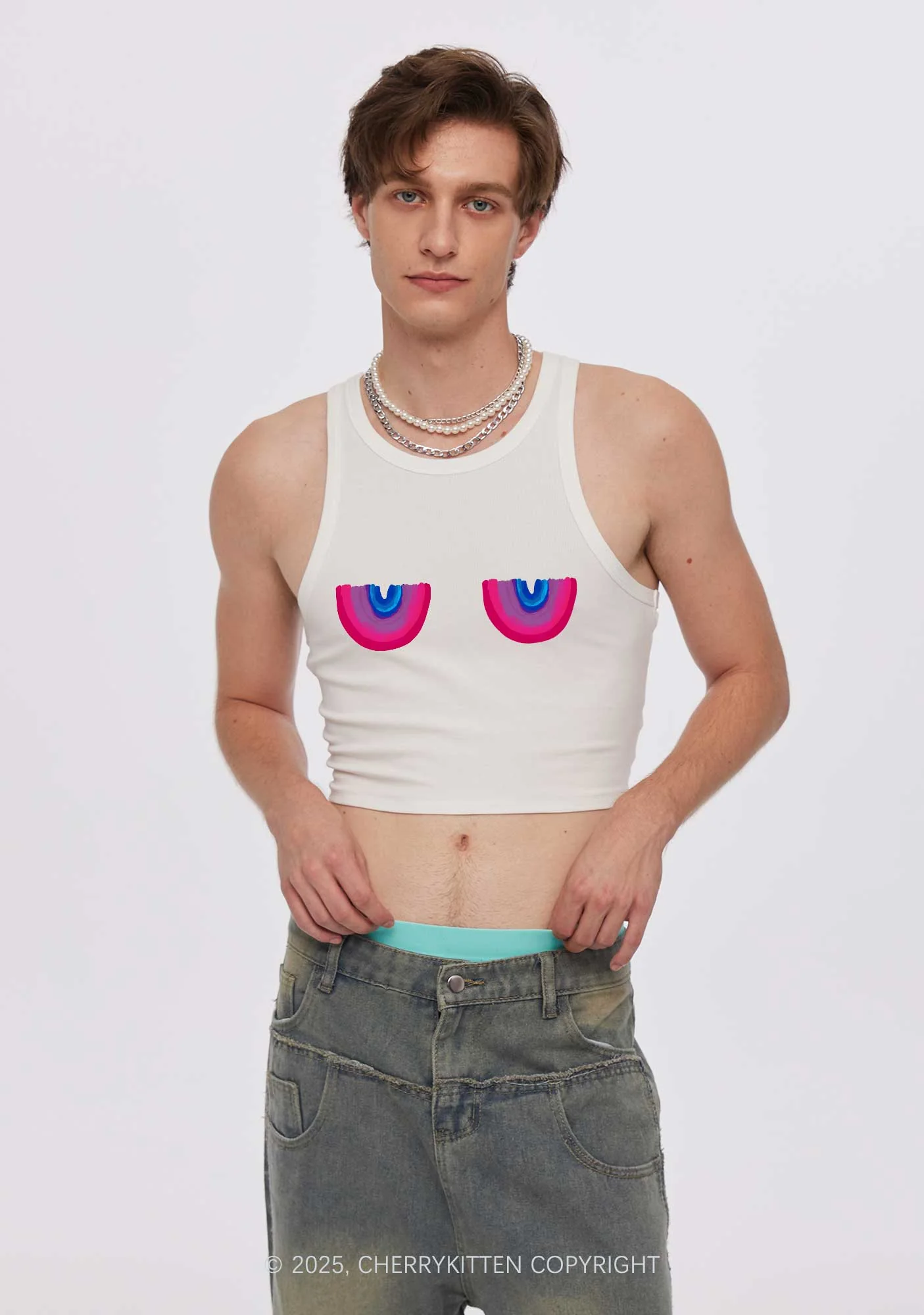 Bisexual Bxxb Y2K Crop Tank Top Cherrykitten - Image 2
