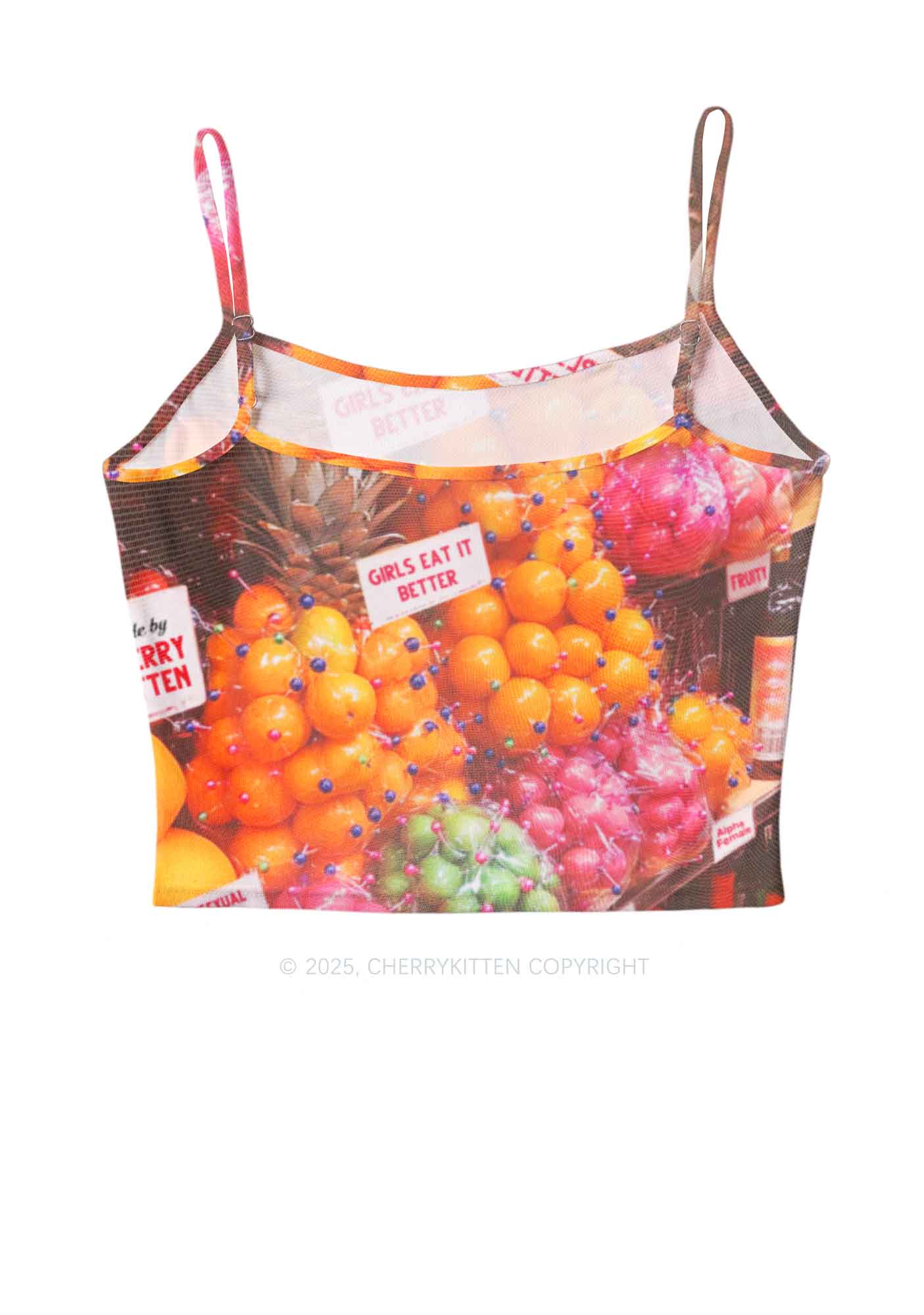Bisexual Fruit Pride Y2K Mesh Cami Tank Cherrykitten - Image 4