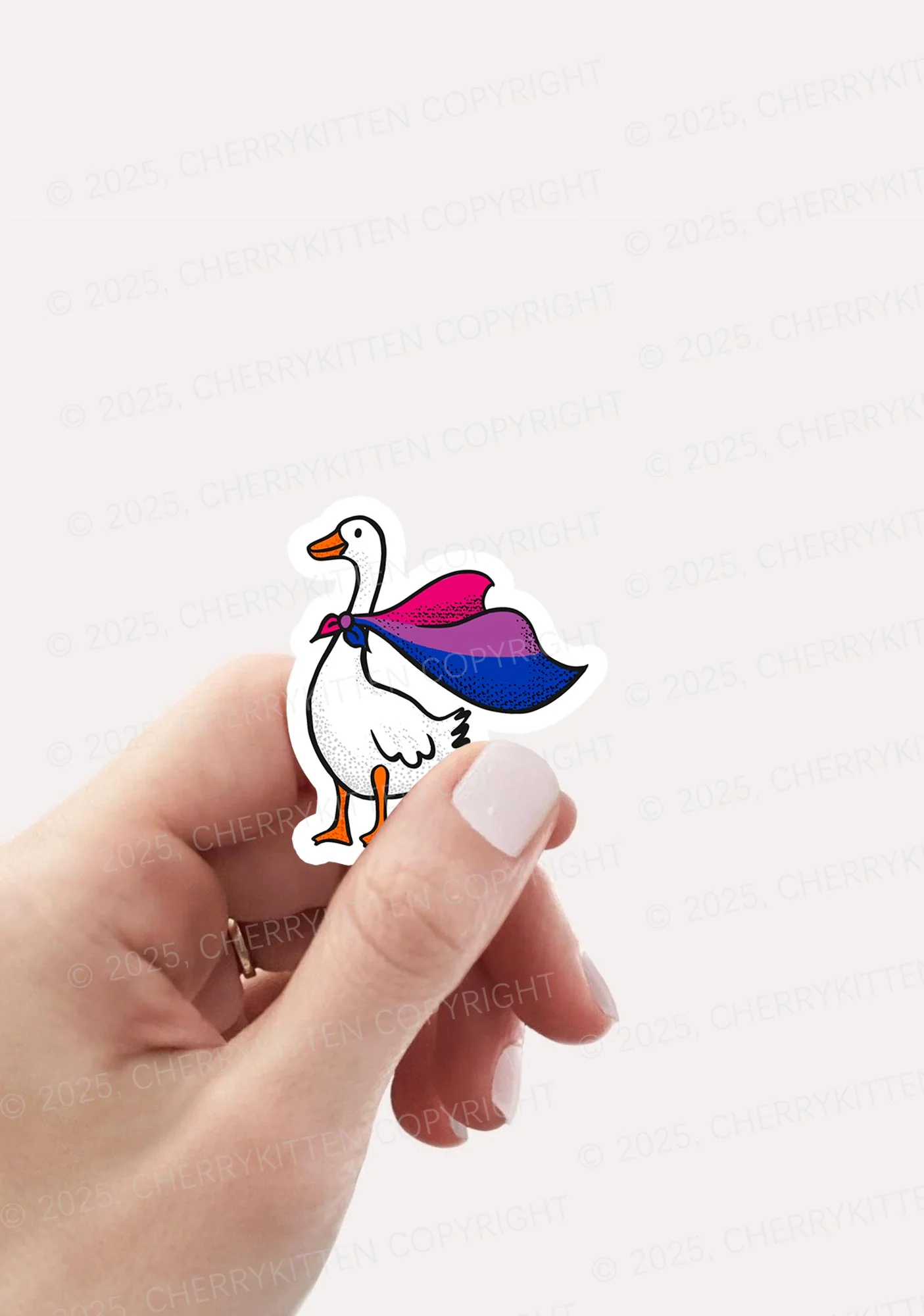 Bisexual Goose Pride 1Pc Y2K Sticker Cherrykitten - Image 2