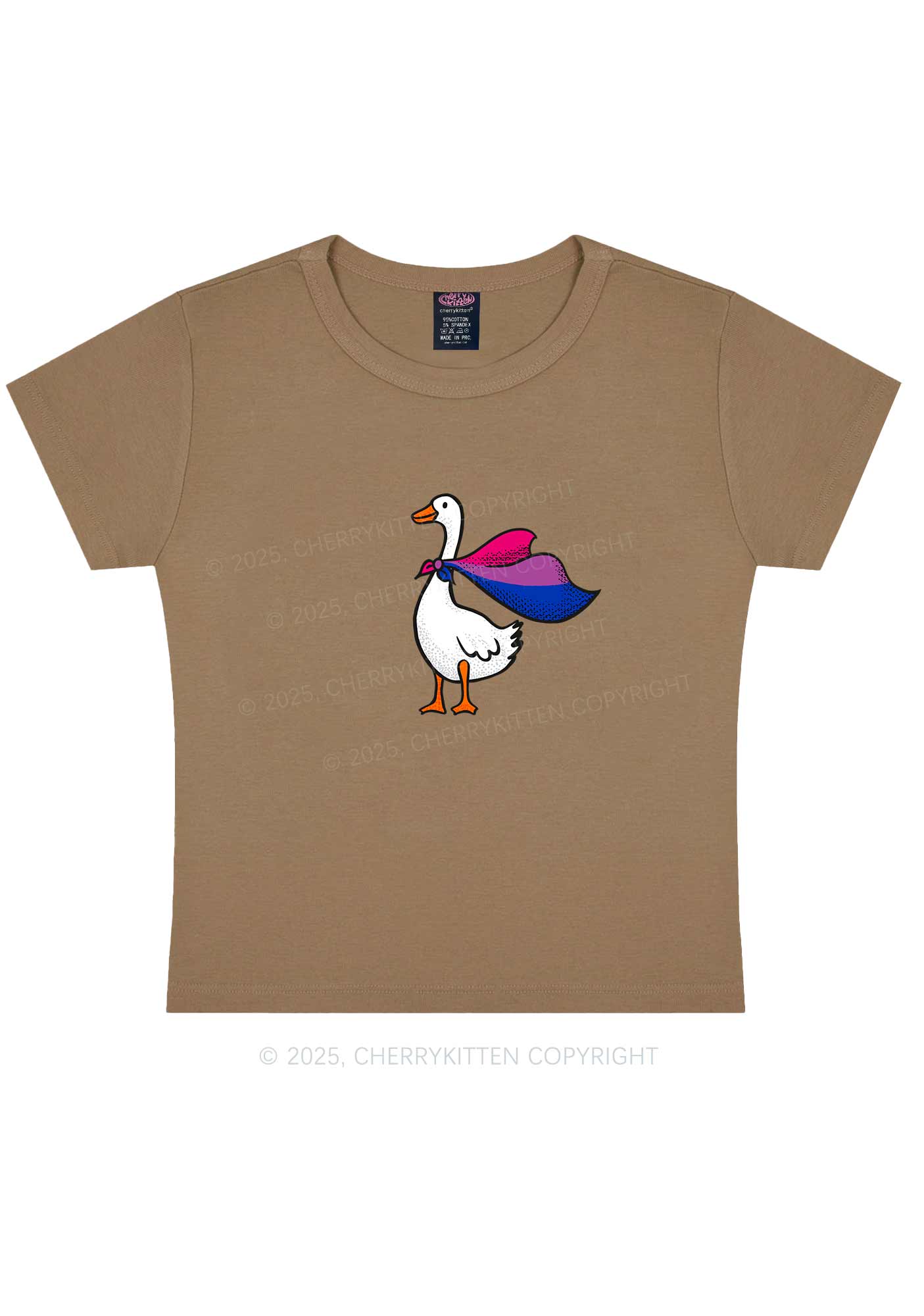 Bisexual Goose Pride Y2K Baby Tee Cherrykitten - Image 10