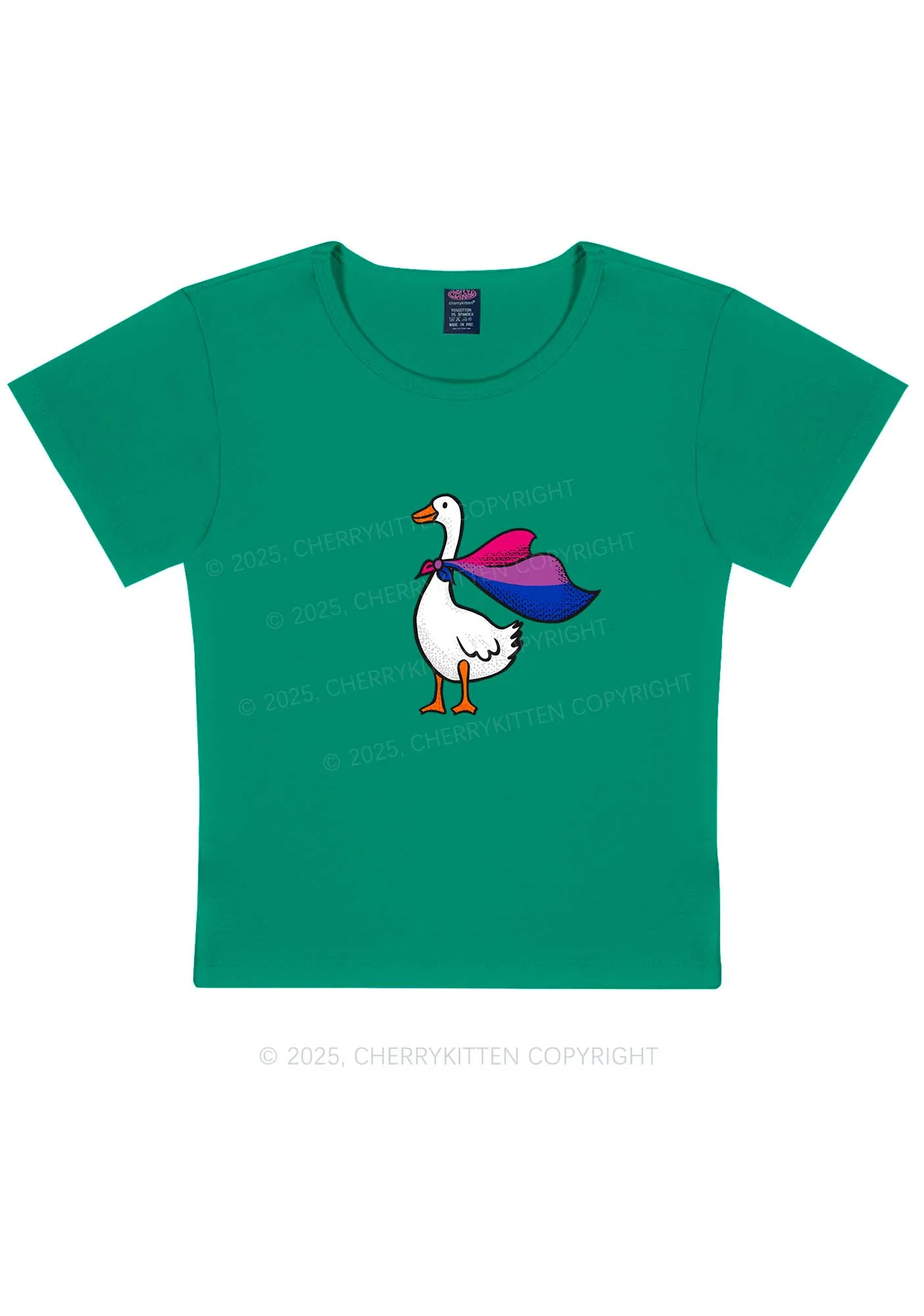 Bisexual Goose Pride Y2K Baby Tee Cherrykitten - Image 11