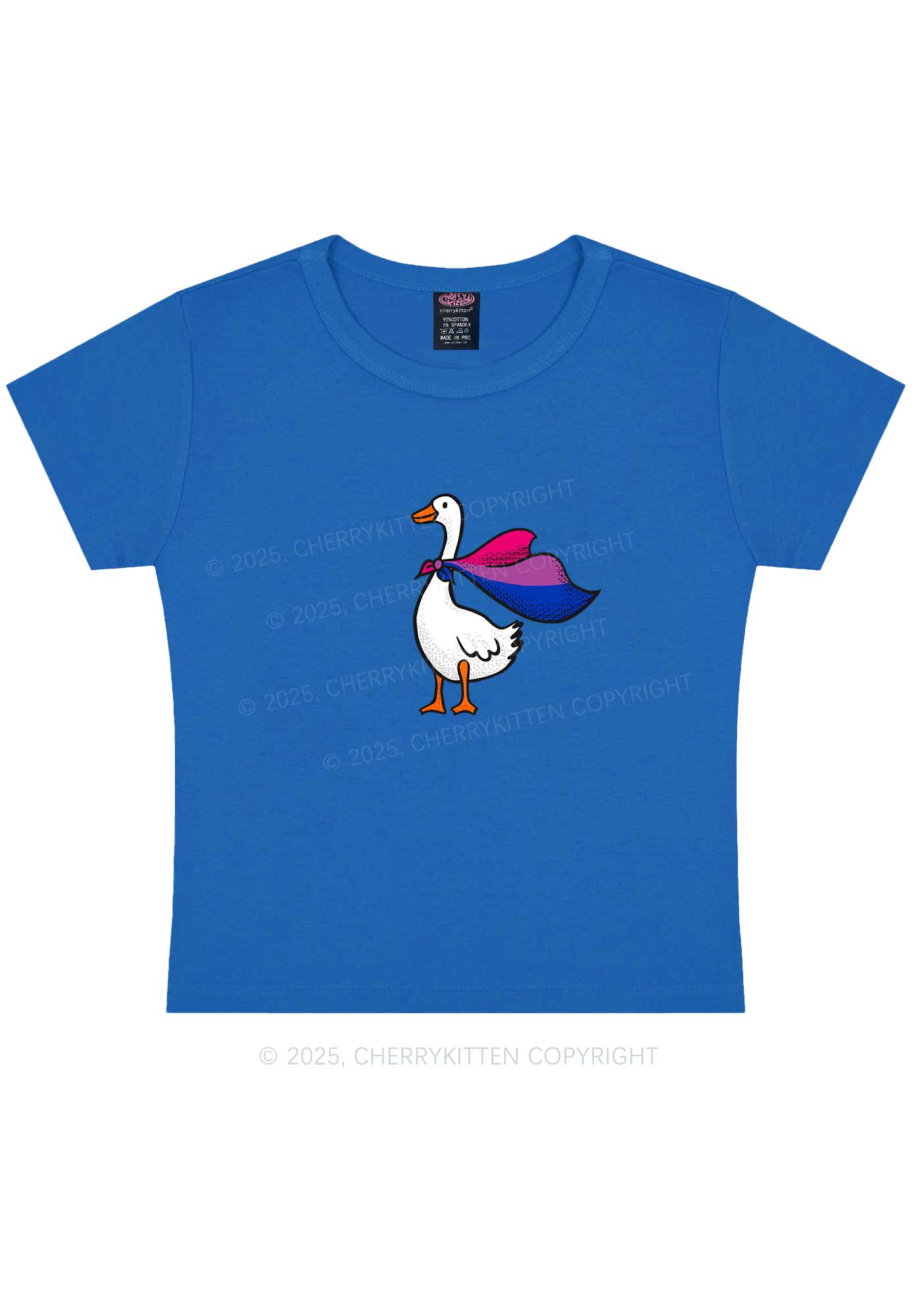 Bisexual Goose Pride Y2K Baby Tee Cherrykitten - Image 9