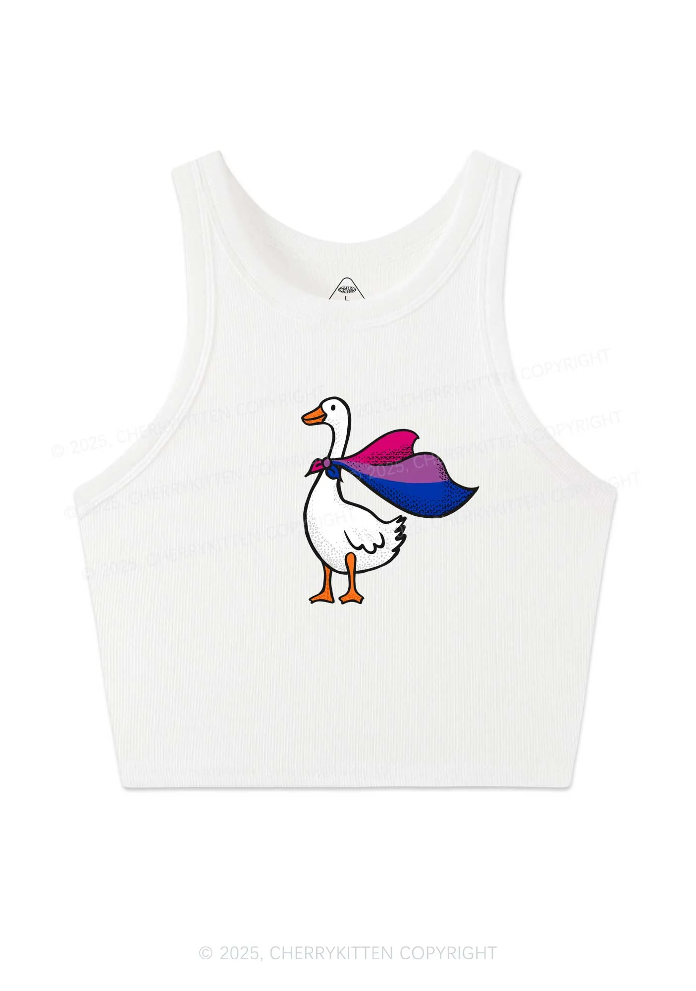 Bisexual Goose Pride Y2K Crop Tank Top Cherrykitten - Image 3