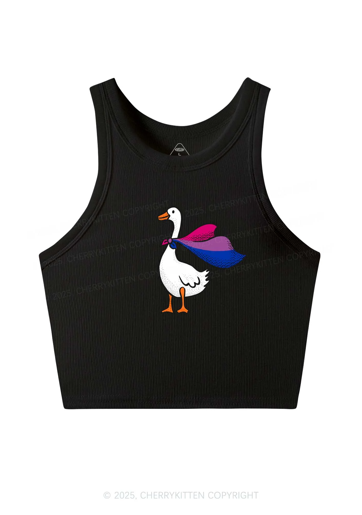 Bisexual Goose Pride Y2K Crop Tank Top Cherrykitten - Image 4