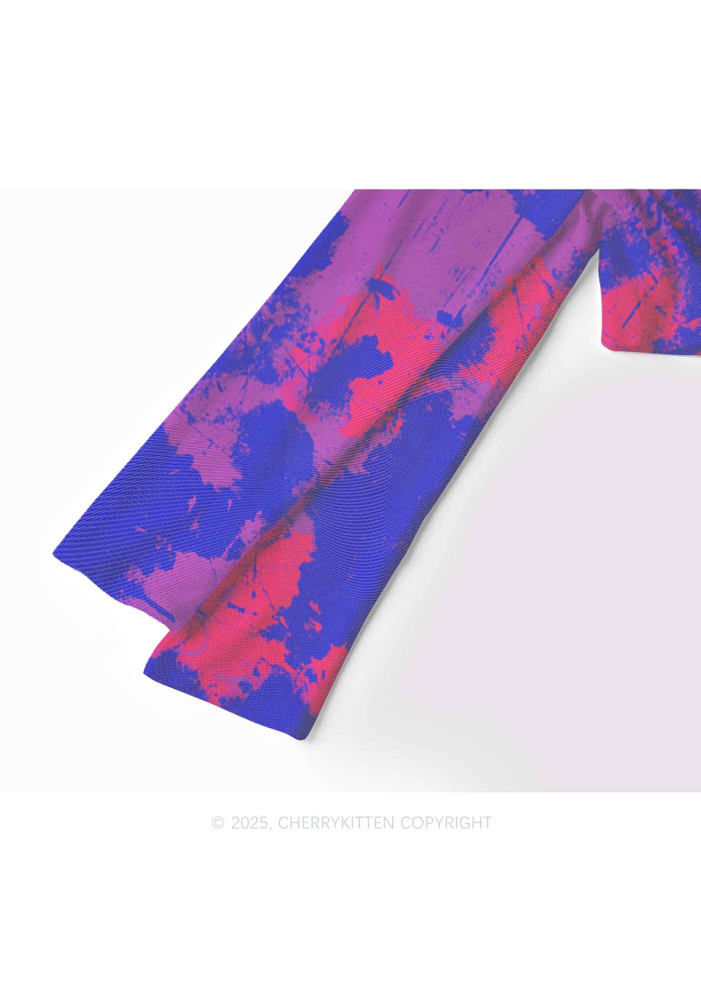 Bisexual Ink Pride Y2K Mesh Long Sleeve Crop Top Cherrykitten - Image 4