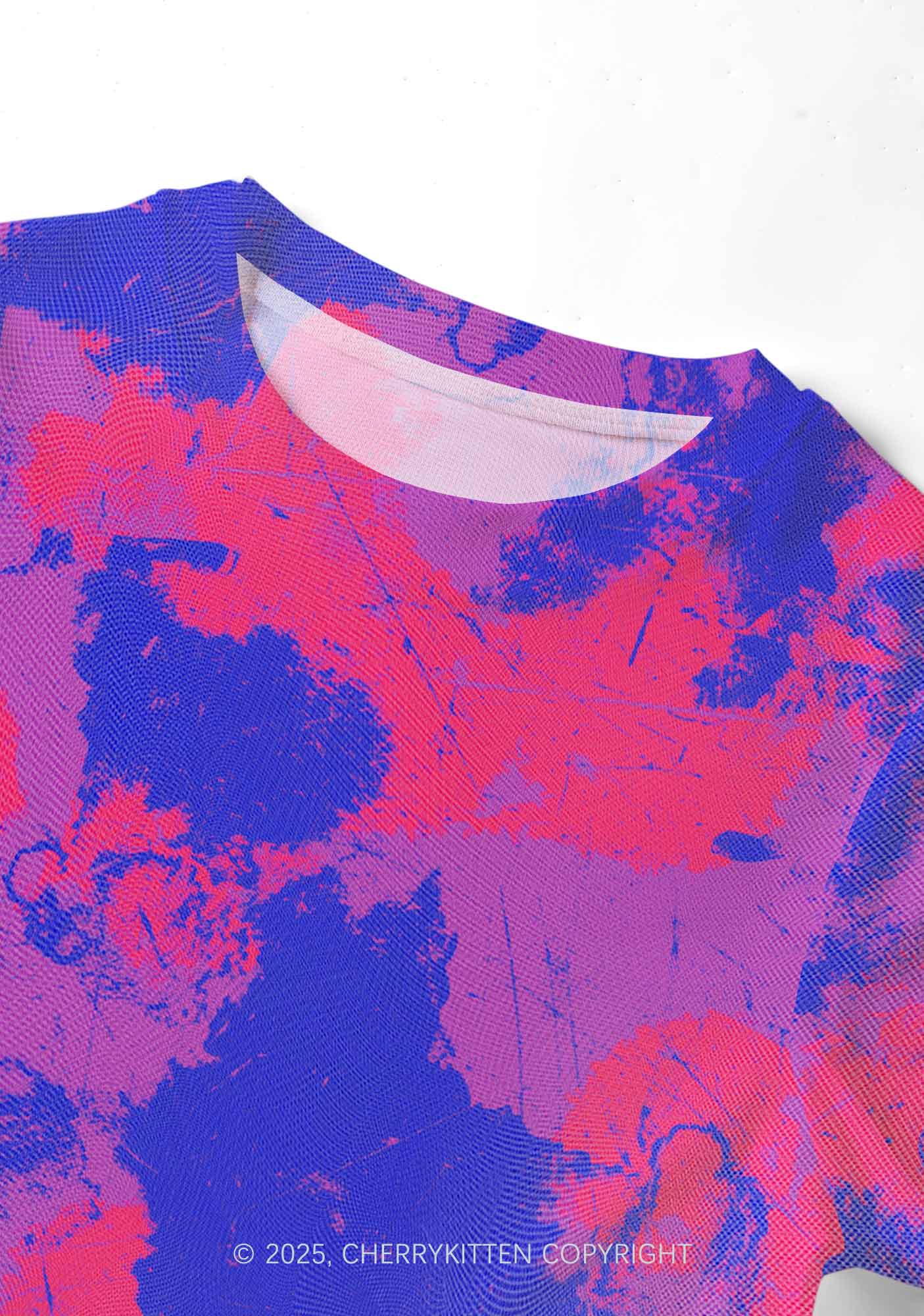 Bisexual Ink Pride Y2K Mesh Crop Top Cherrykitten - Image 3