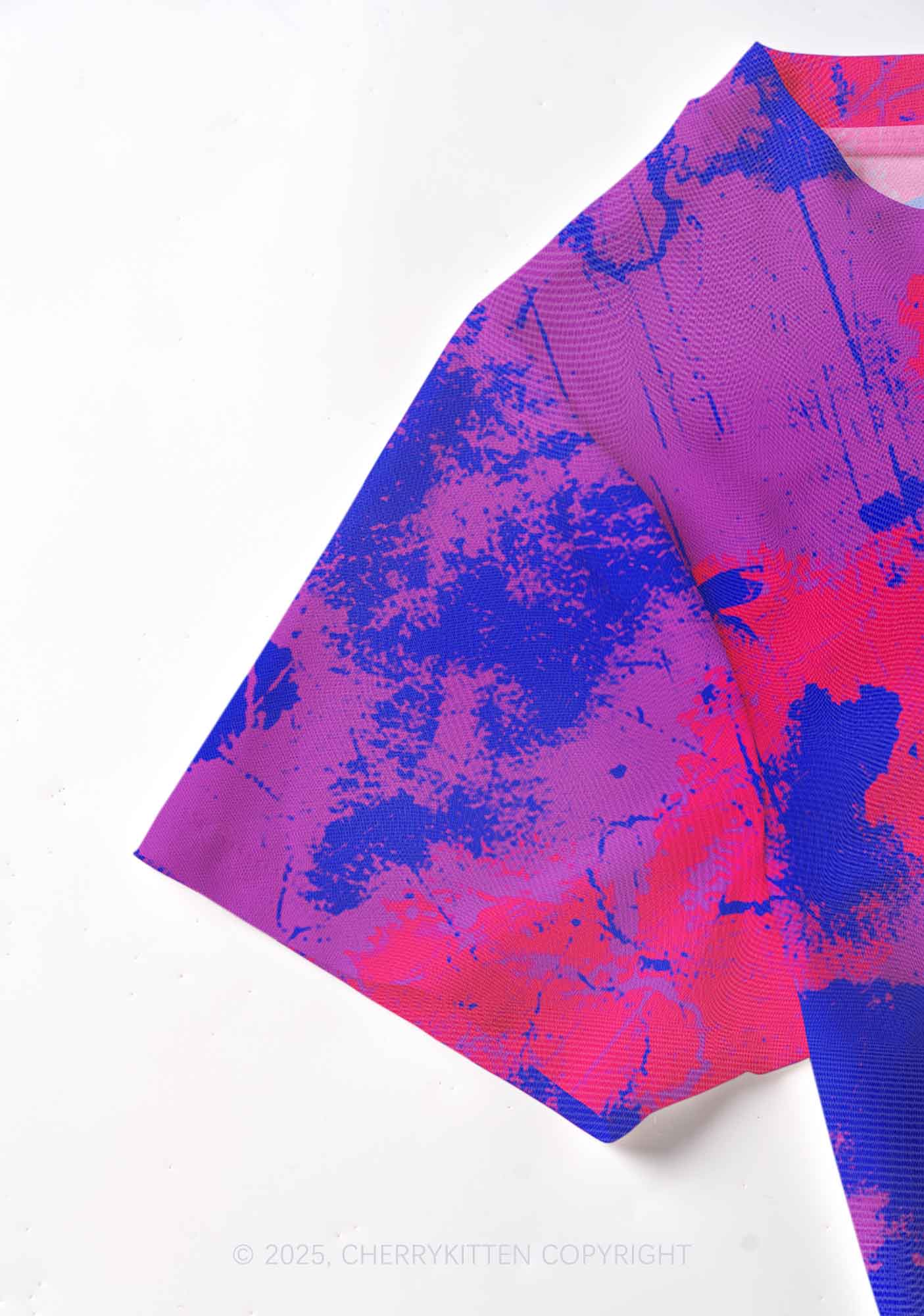 Bisexual Ink Pride Y2K Mesh Crop Top Cherrykitten - Image 4