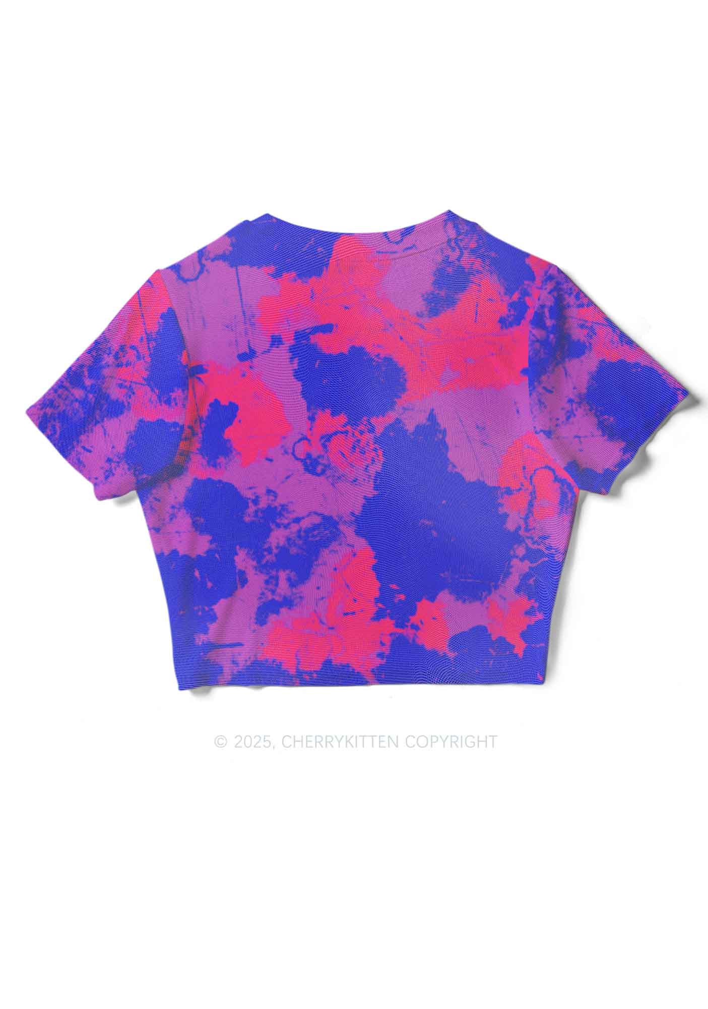 Bisexual Ink Pride Y2K Mesh Crop Top Cherrykitten - Image 5