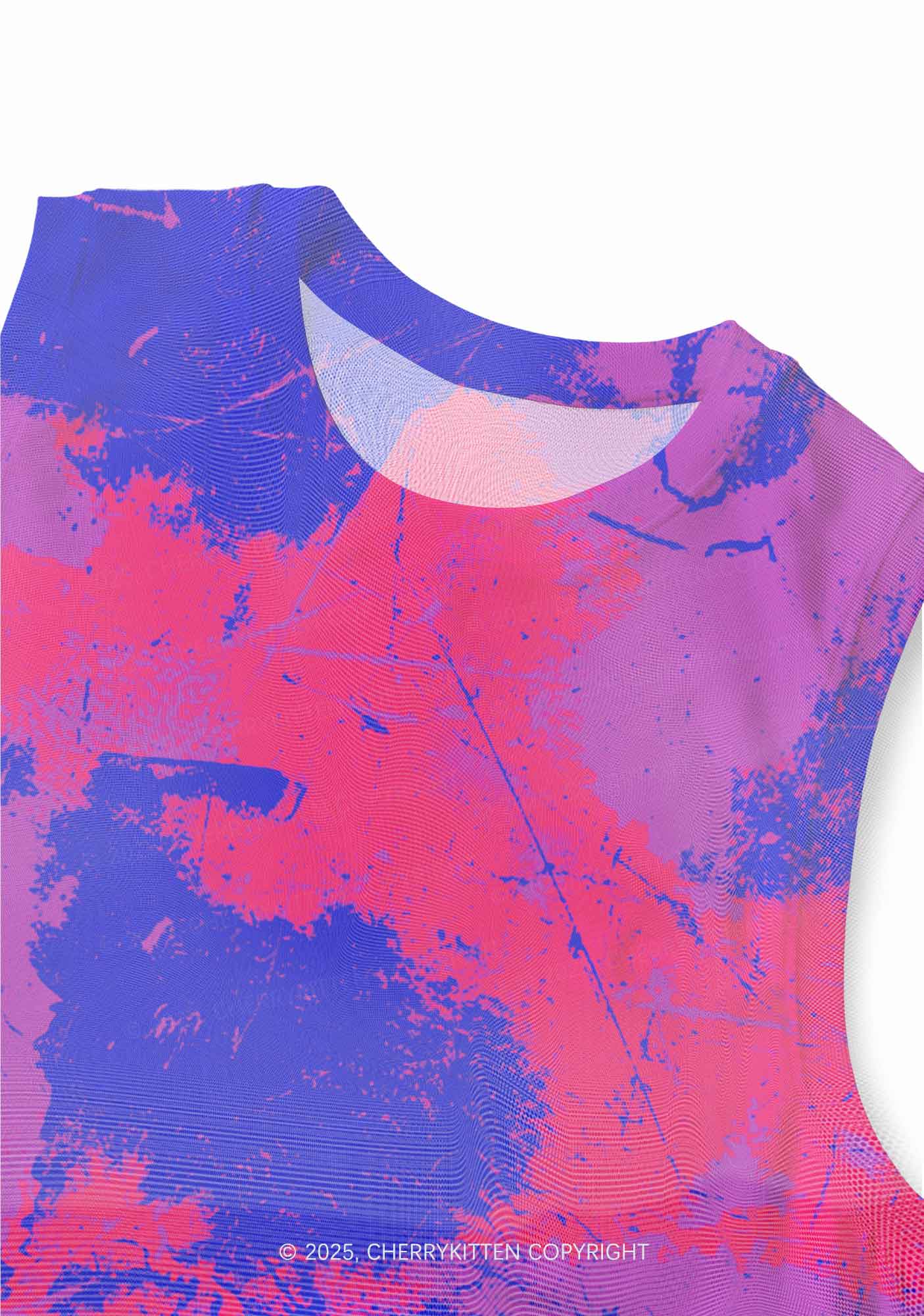 Bisexual Ink Pride Y2K Mesh Muscle Tank Cherrykitten - Image 3