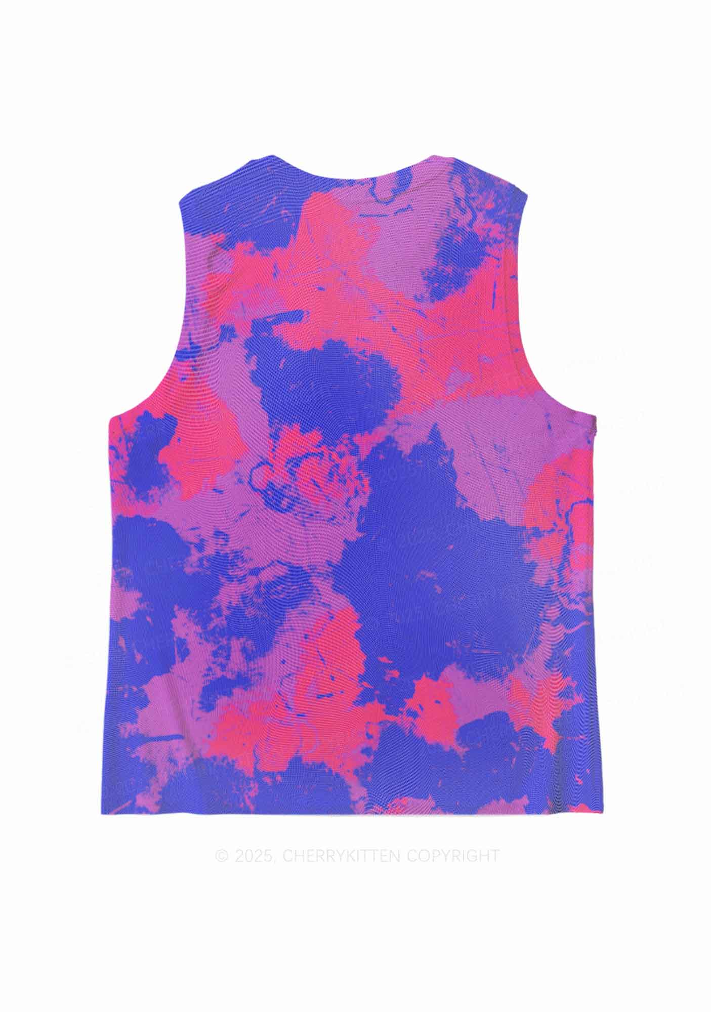 Bisexual Ink Pride Y2K Mesh Muscle Tank Cherrykitten - Image 4