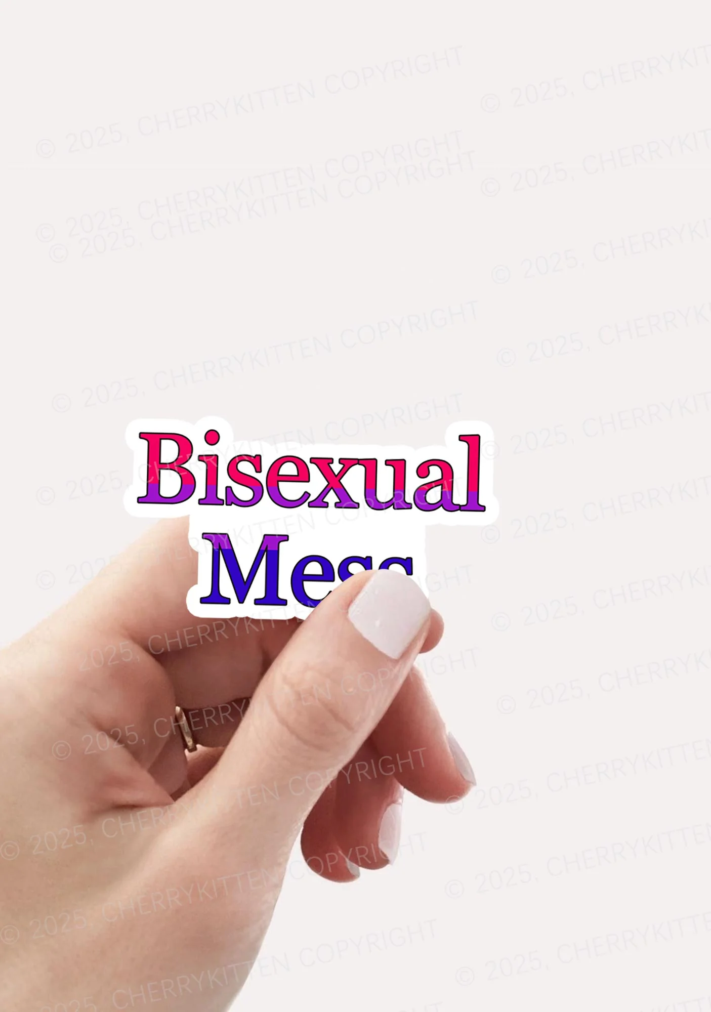 Bisexual Mess Pride 1Pc Y2K Sticker Cherrykitten - Image 2