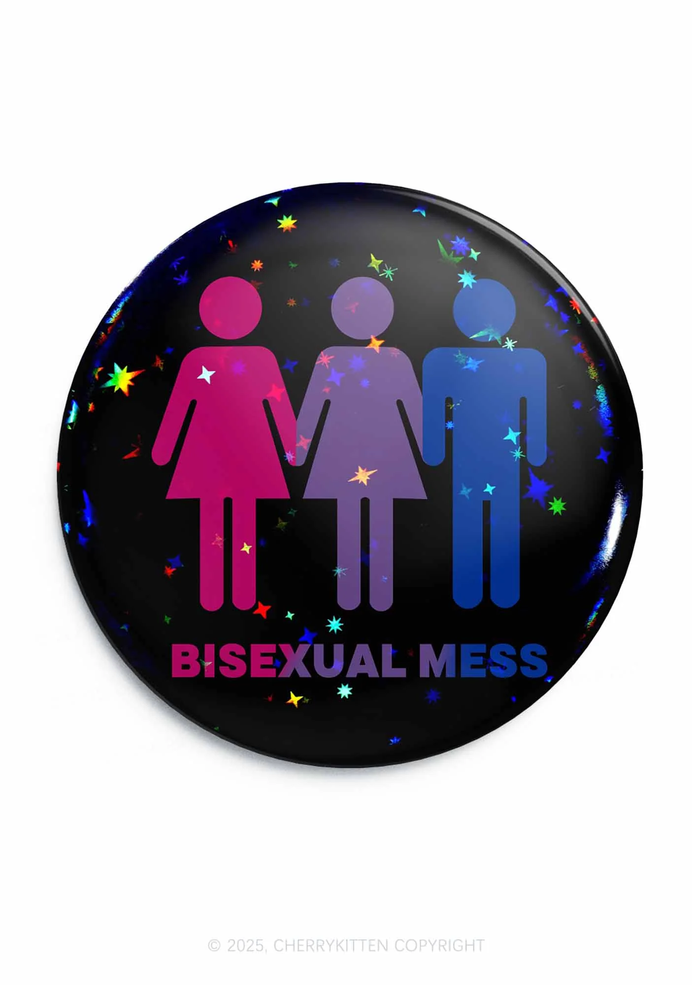 Bisexual Mess Love Pride 1Pc Y2K Pin Badge Cherrykitten - Image 4