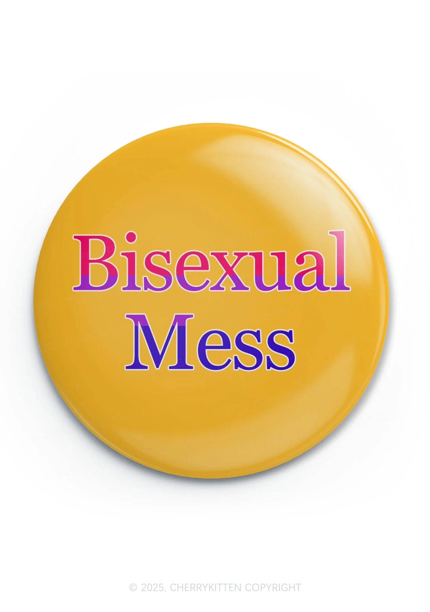 Bisexual Mess Pride 1Pc Y2K Pin Badge Cherrykitten - Image 2