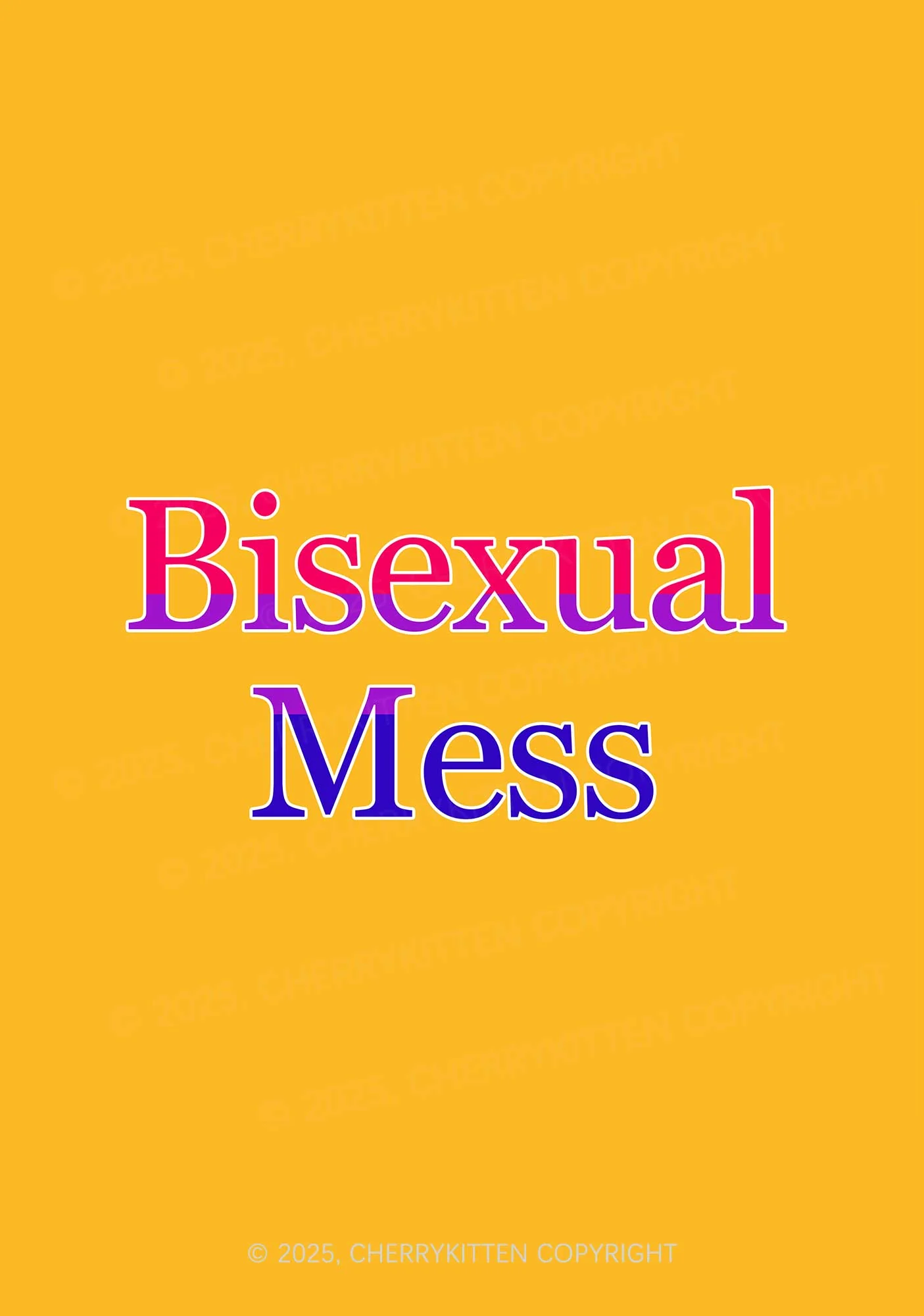 Bisexual Mess Pride 1Pc Y2K Pin Badge Cherrykitten - Image 3
