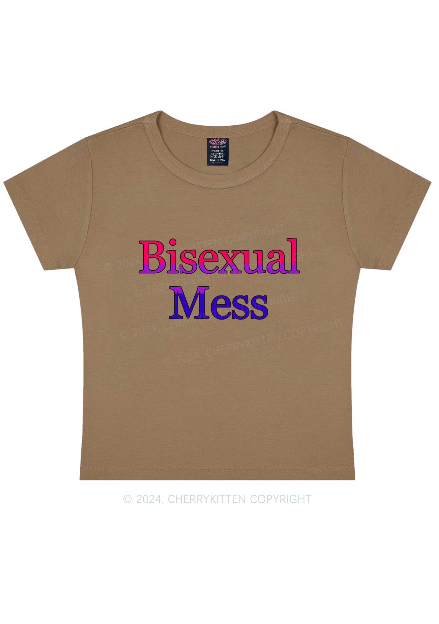 Bisexual Mess Y2K Baby Tee Cherrykitten - Image 11
