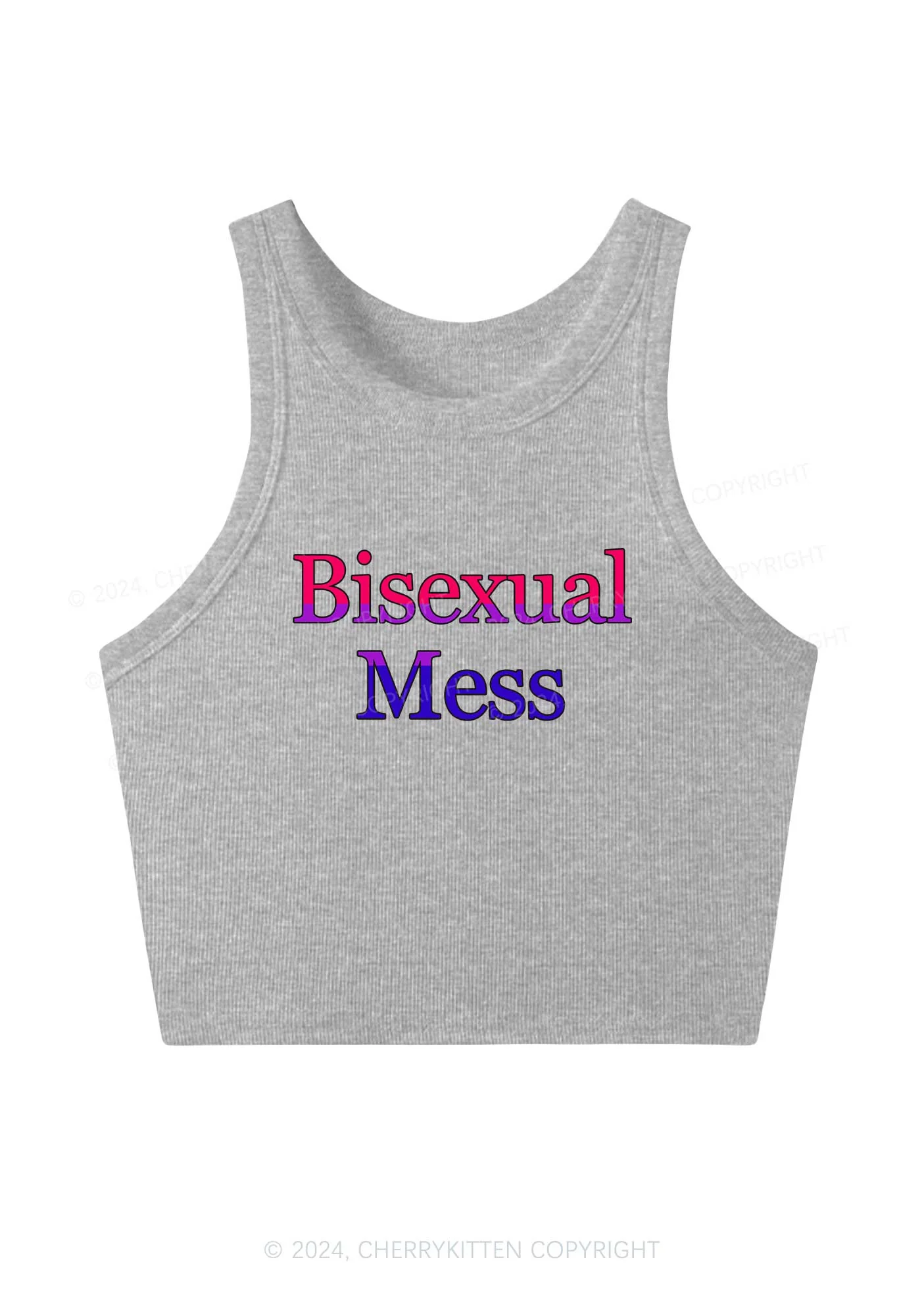 Bisexual Mess Y2K Crop Tank Top Cherrykitten - Image 3