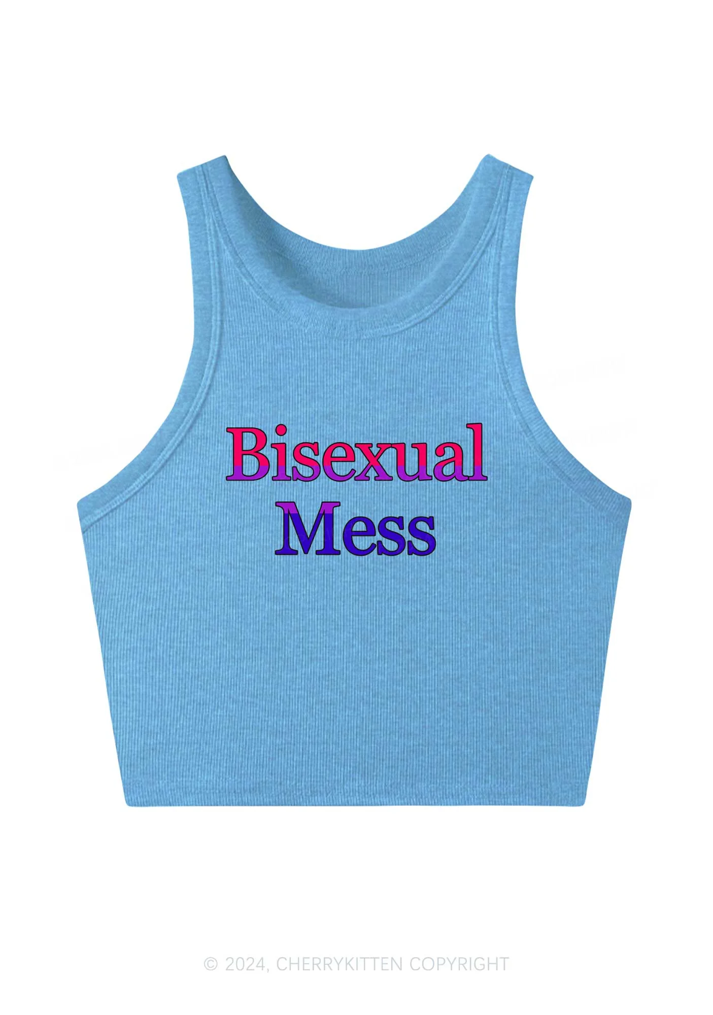 Bisexual Mess Y2K Crop Tank Top Cherrykitten - Image 4