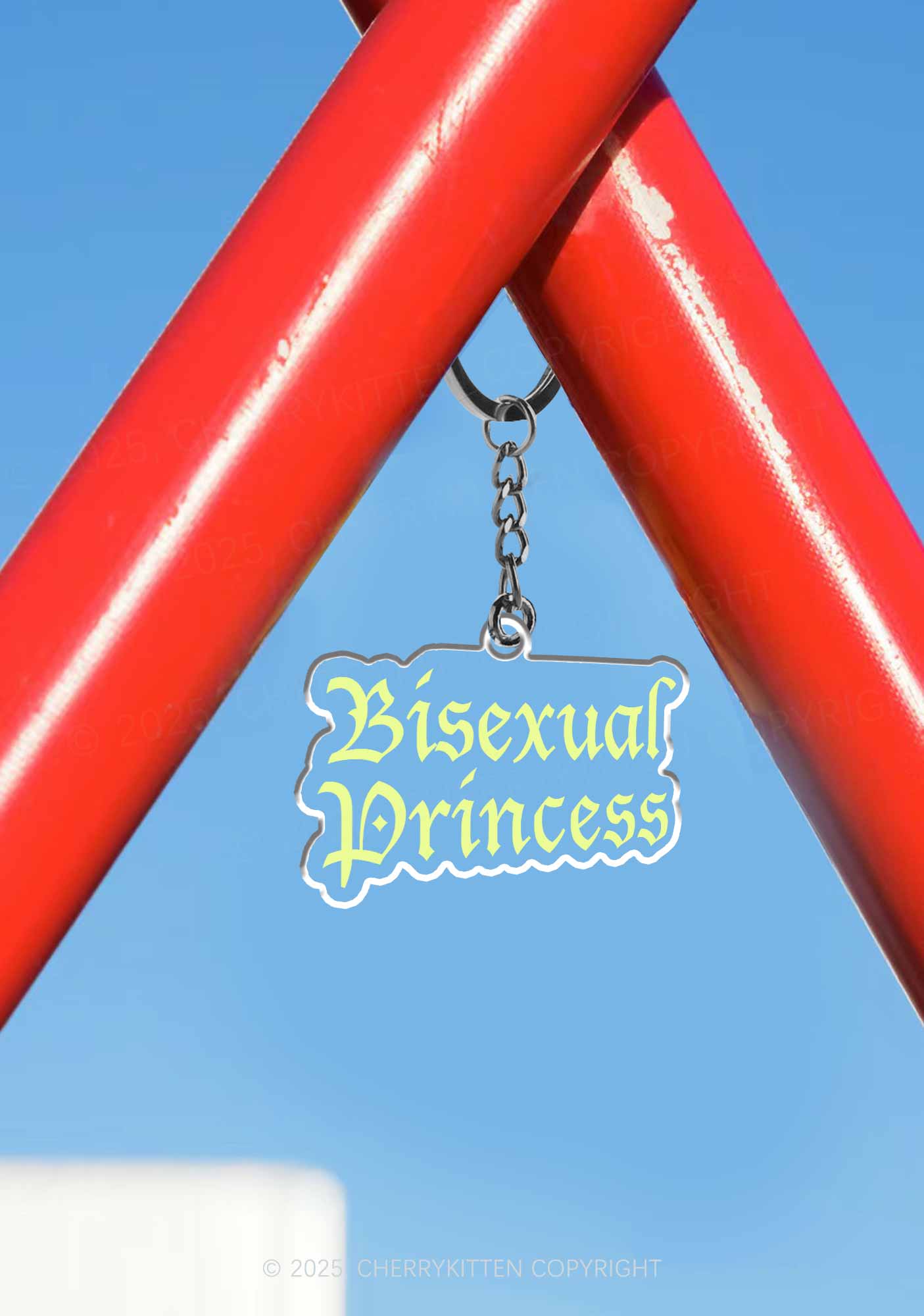 Bisexual Princess Pride 1Pc Y2K Keychain Cherrykitten - Image 3