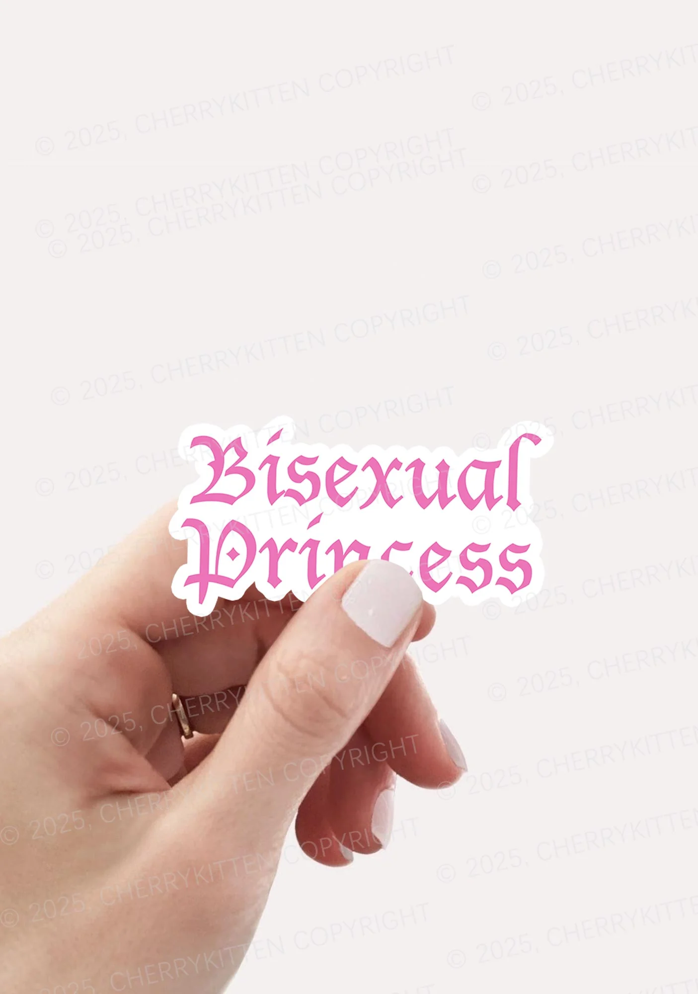 Bisexual Princess Pride 1Pc Y2K Sticker Cherrykitten - Image 2