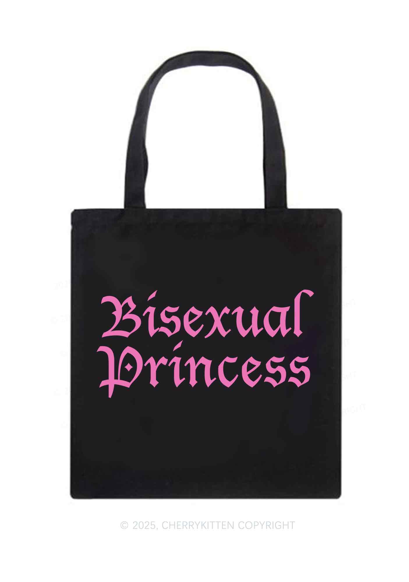 Bisexual Princess Pride Y2K Canvas Tote Bag Cherrykitten - Image 3