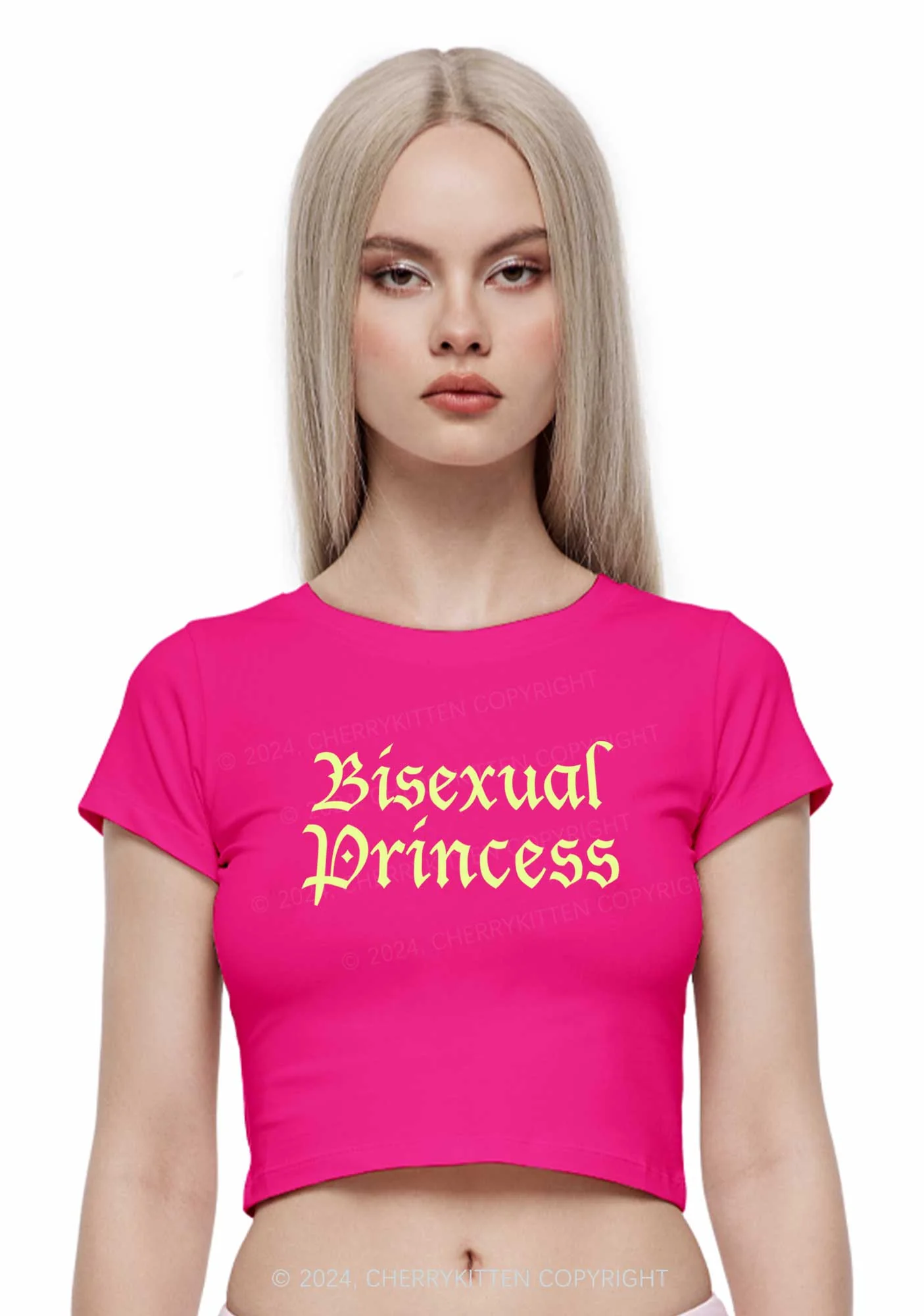 Bisexual Princess Y2K Baby Tee Cherrykitten - Image 2