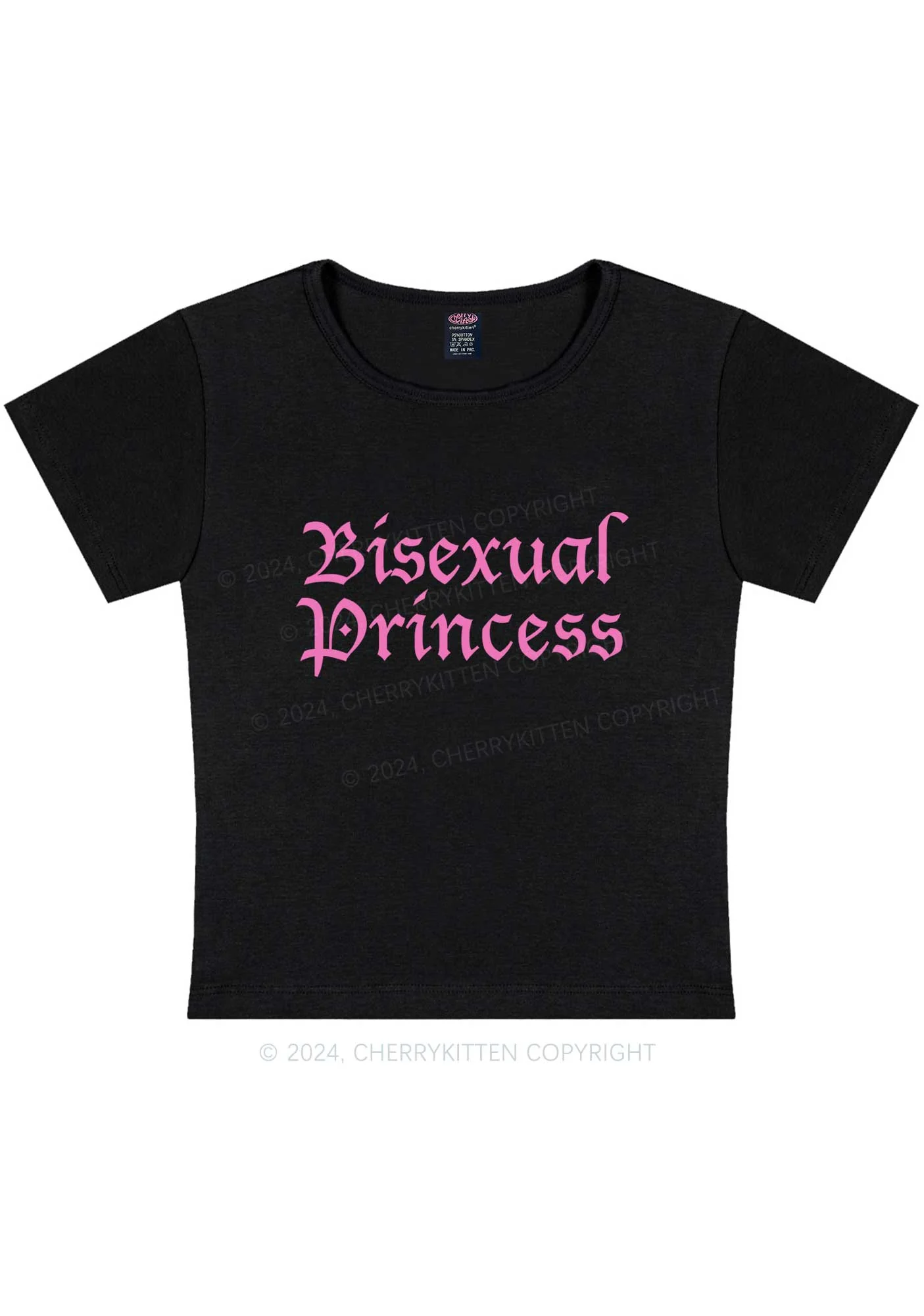 Bisexual Princess Y2K Baby Tee Cherrykitten - Image 5