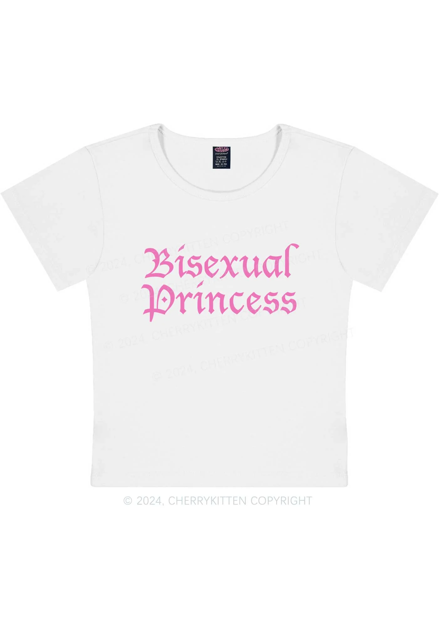 Bisexual Princess Y2K Baby Tee Cherrykitten - Image 6