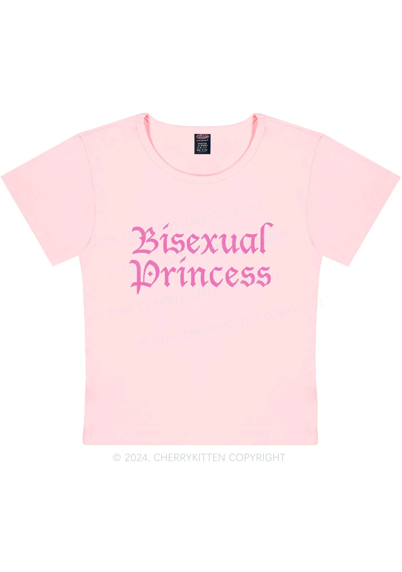 Bisexual Princess Y2K Baby Tee Cherrykitten - Image 8