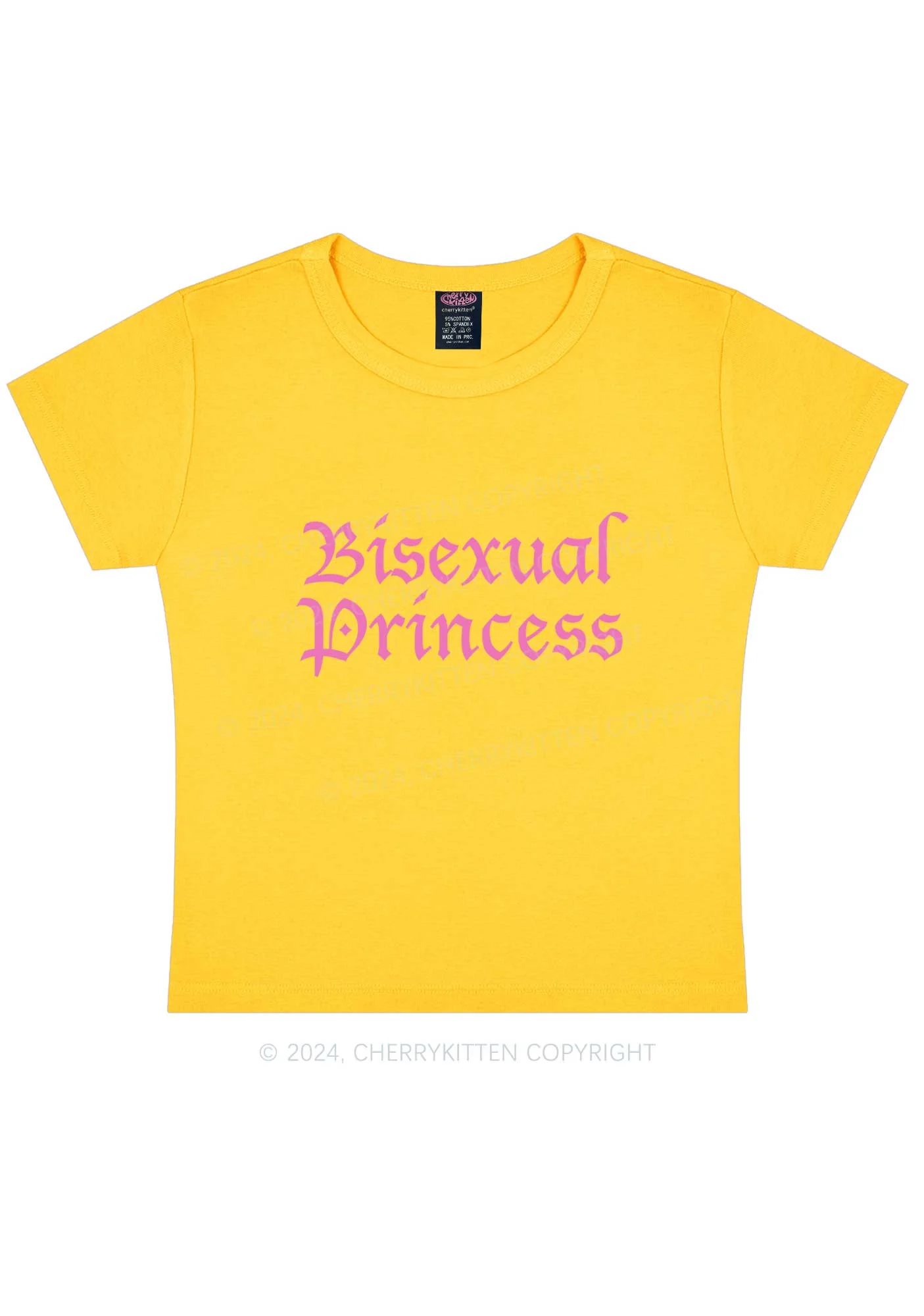 Bisexual Princess Y2K Baby Tee Cherrykitten - Image 9