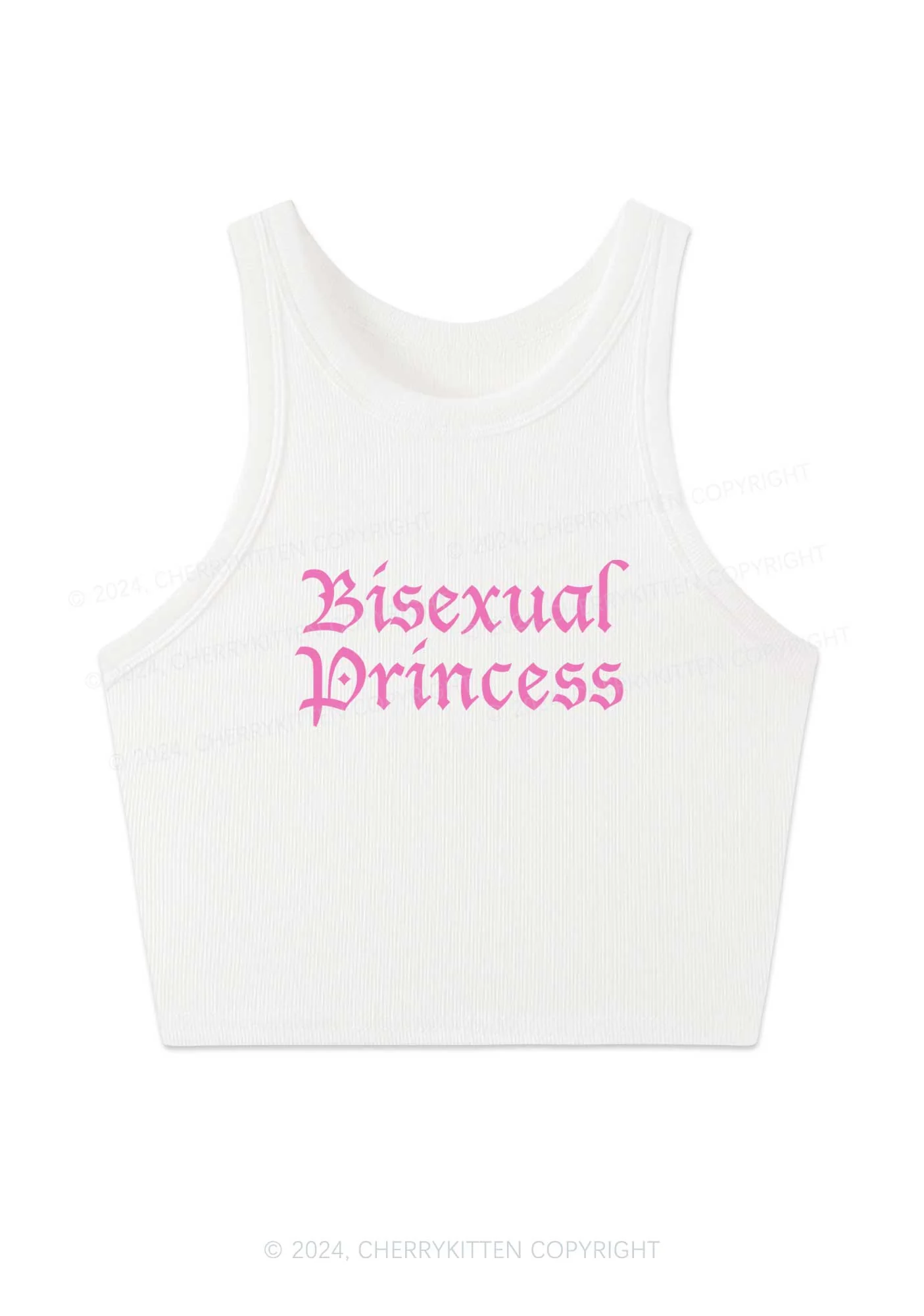 Bisexual Princess Y2K Crop Tank Top Cherrykitten - Image 2