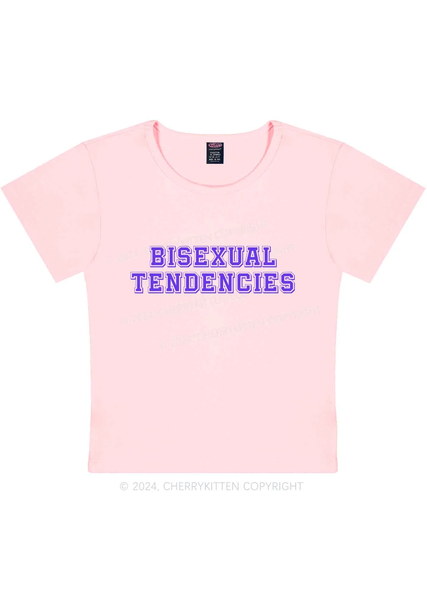 Bisexual Tendencies Y2K Baby Tee Cherrykitten - Image 11