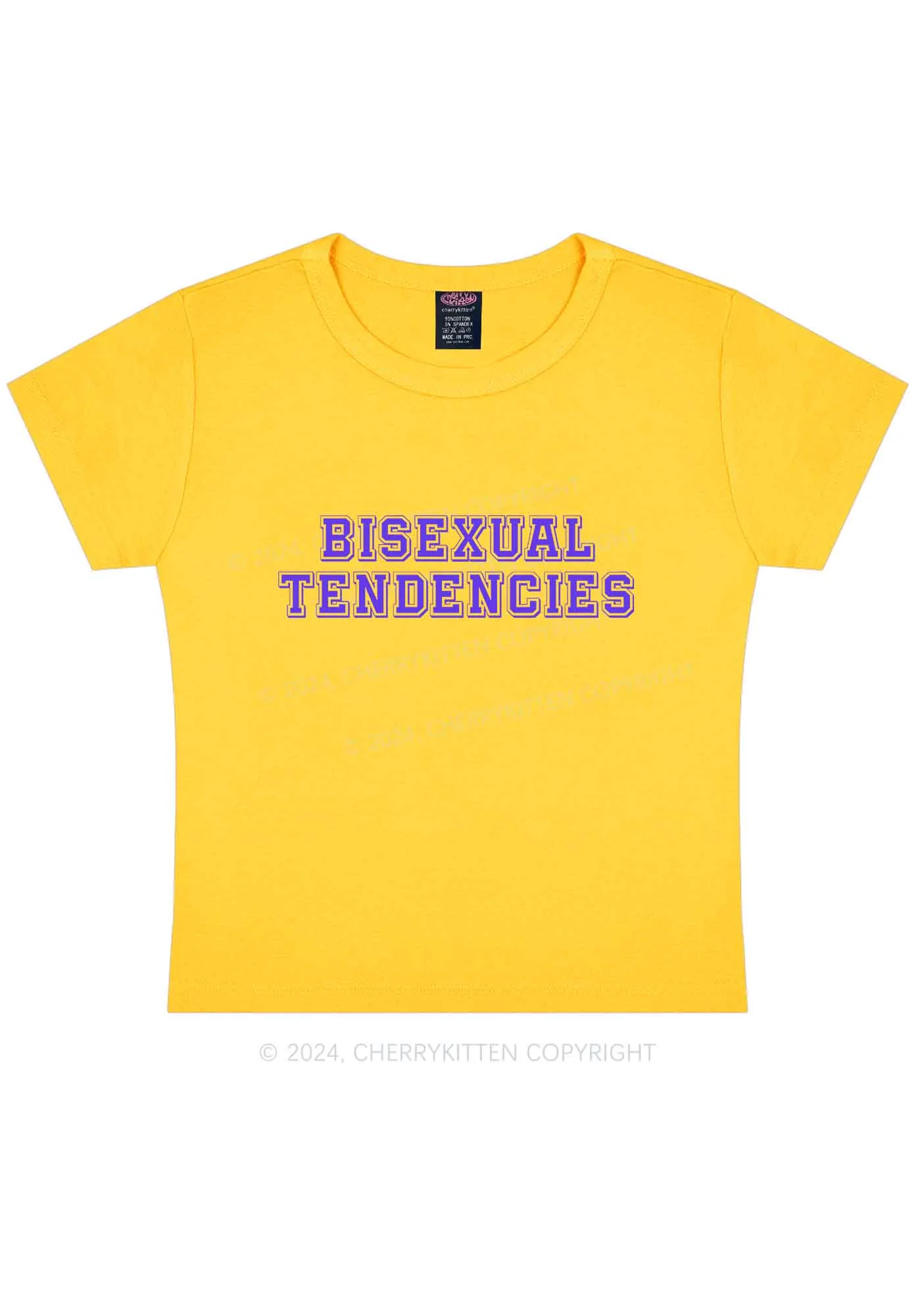 Bisexual Tendencies Y2K Baby Tee Cherrykitten - Image 8