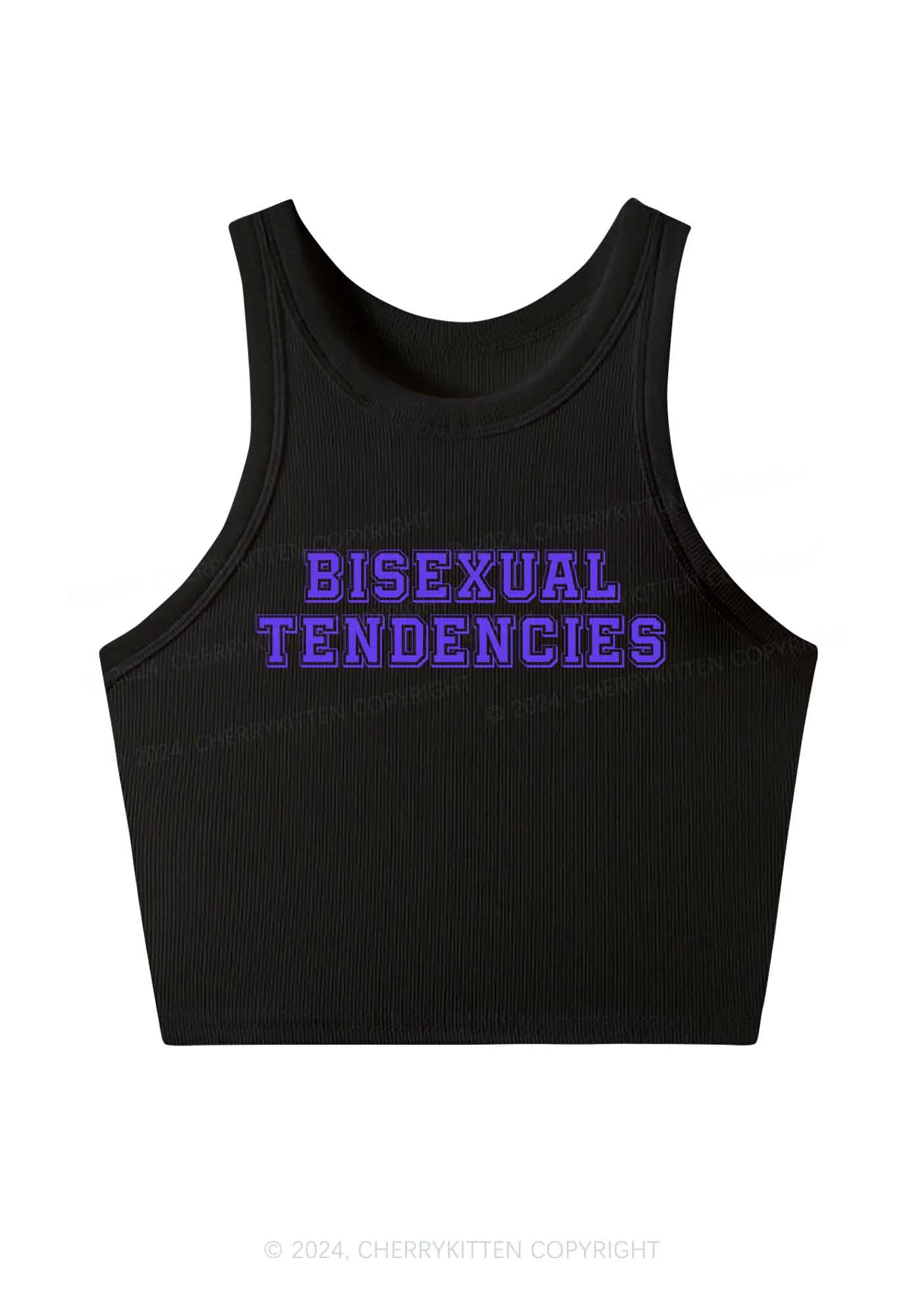 Bisexual Tendencies Y2K Crop Tank Top Cherrykitten - Image 2