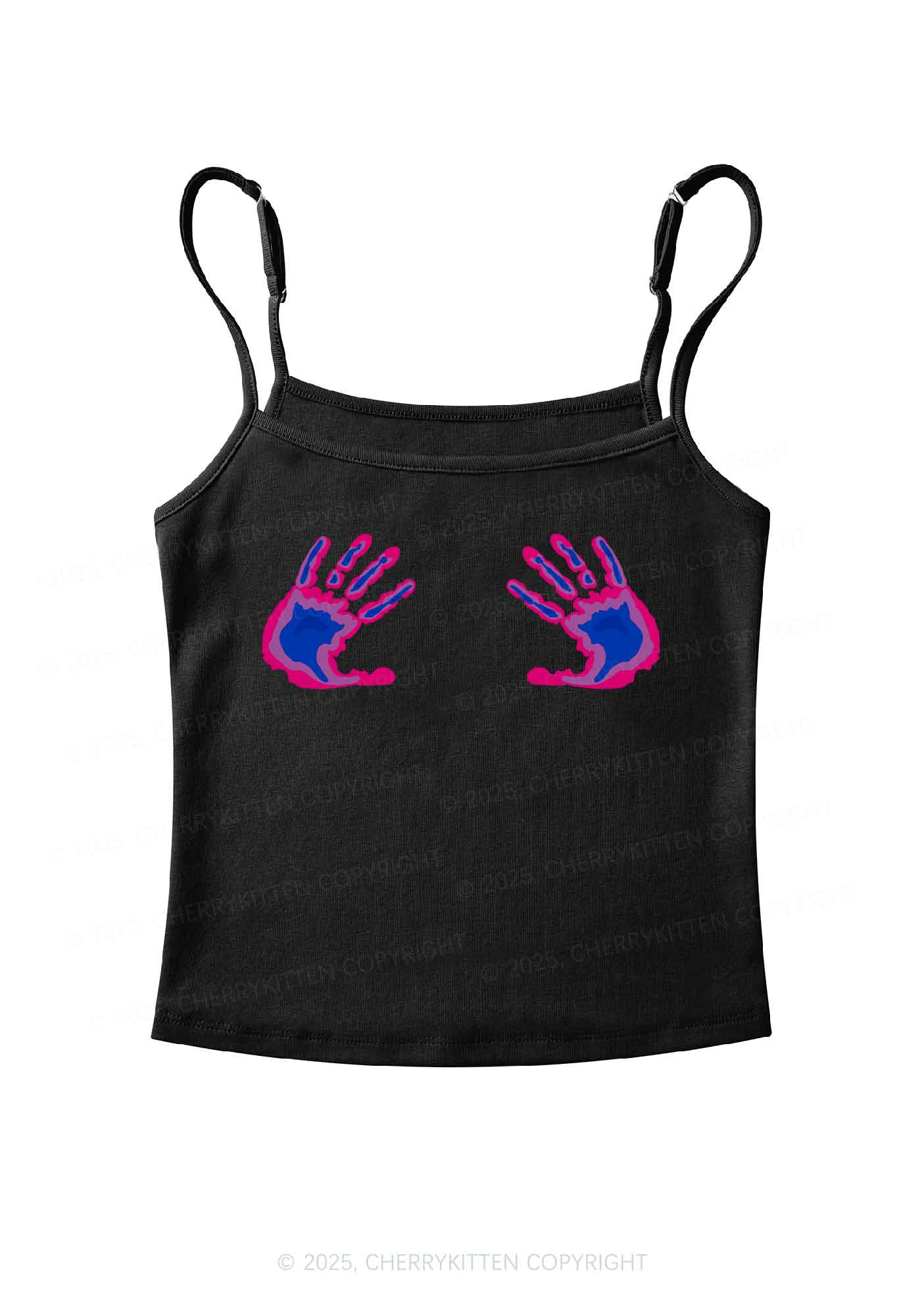 Bisexual Thermal Hands Pride Y2K Spaghetti Strap Cami Cherrykitten - Image 3
