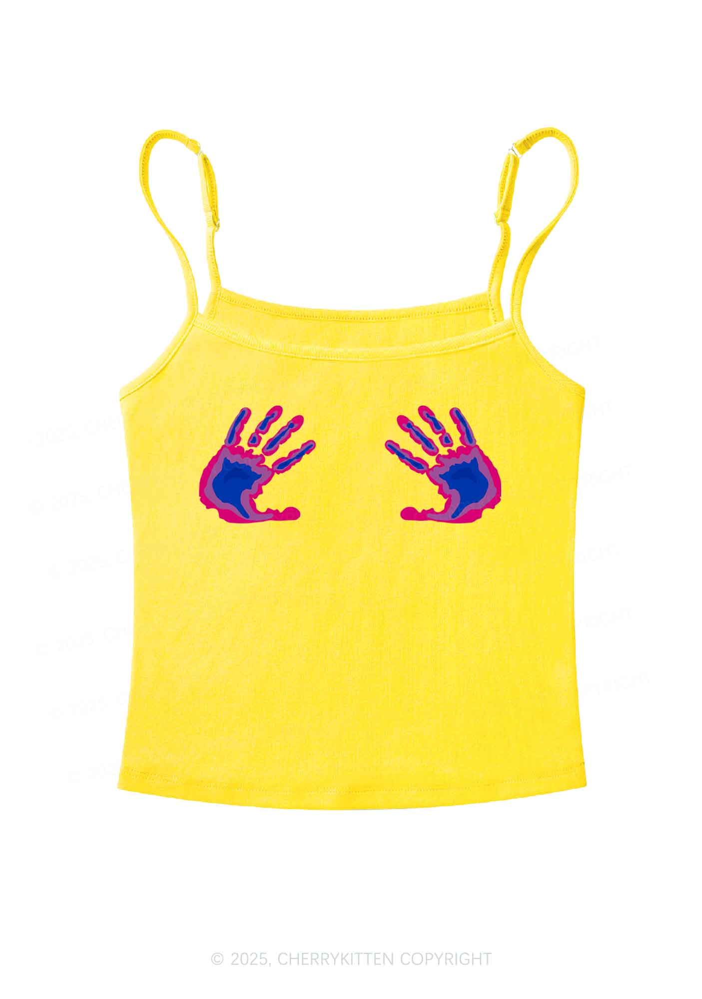 Bisexual Thermal Hands Pride Y2K Spaghetti Strap Cami Cherrykitten - Image 4