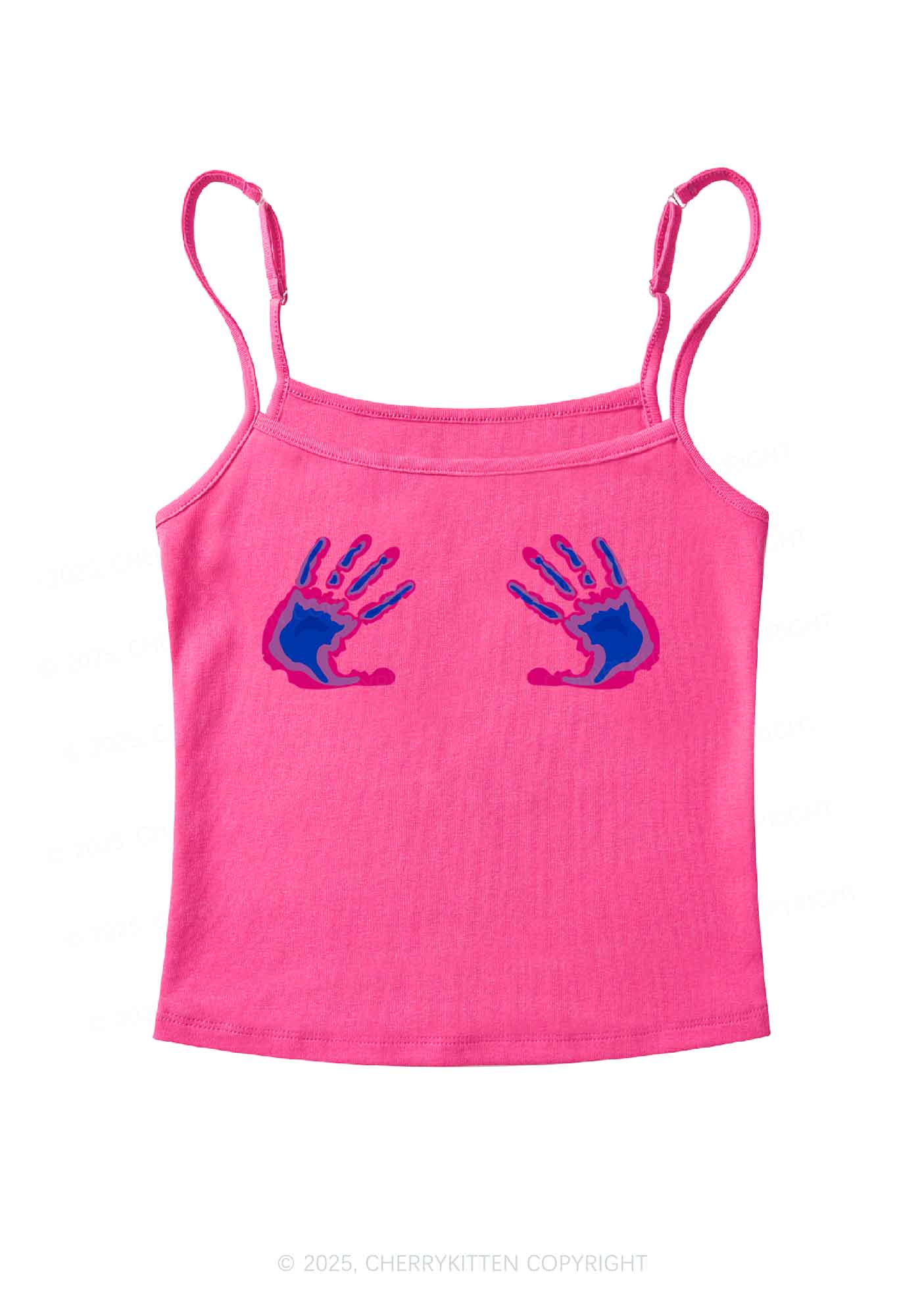 Bisexual Thermal Hands Pride Y2K Spaghetti Strap Cami Cherrykitten - Image 5
