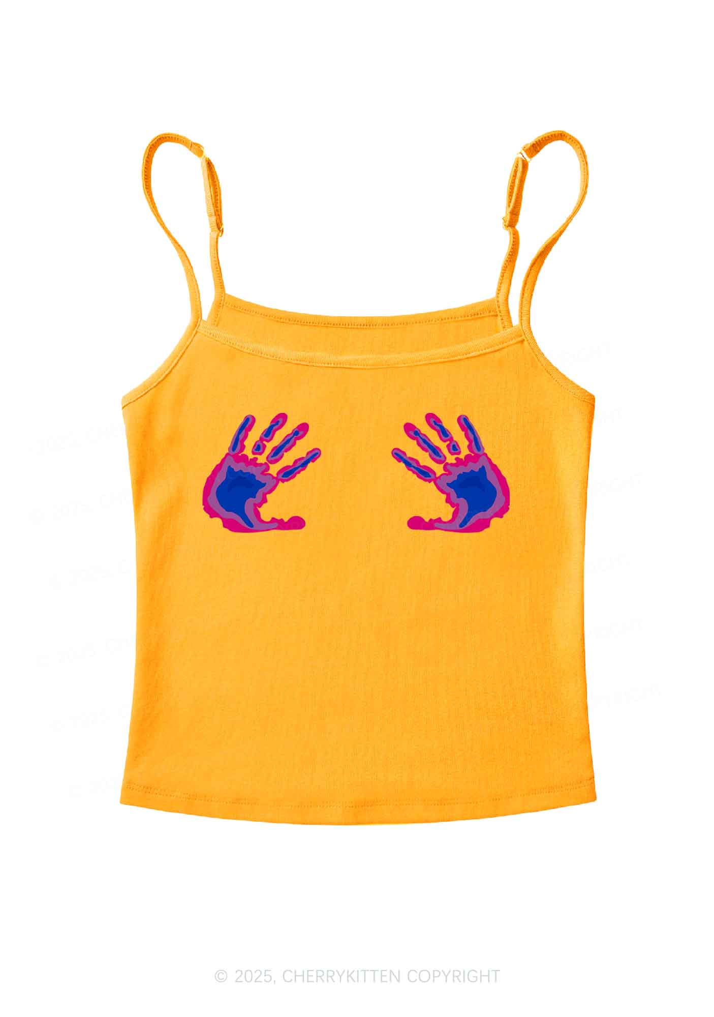 Bisexual Thermal Hands Pride Y2K Spaghetti Strap Cami Cherrykitten - Image 7