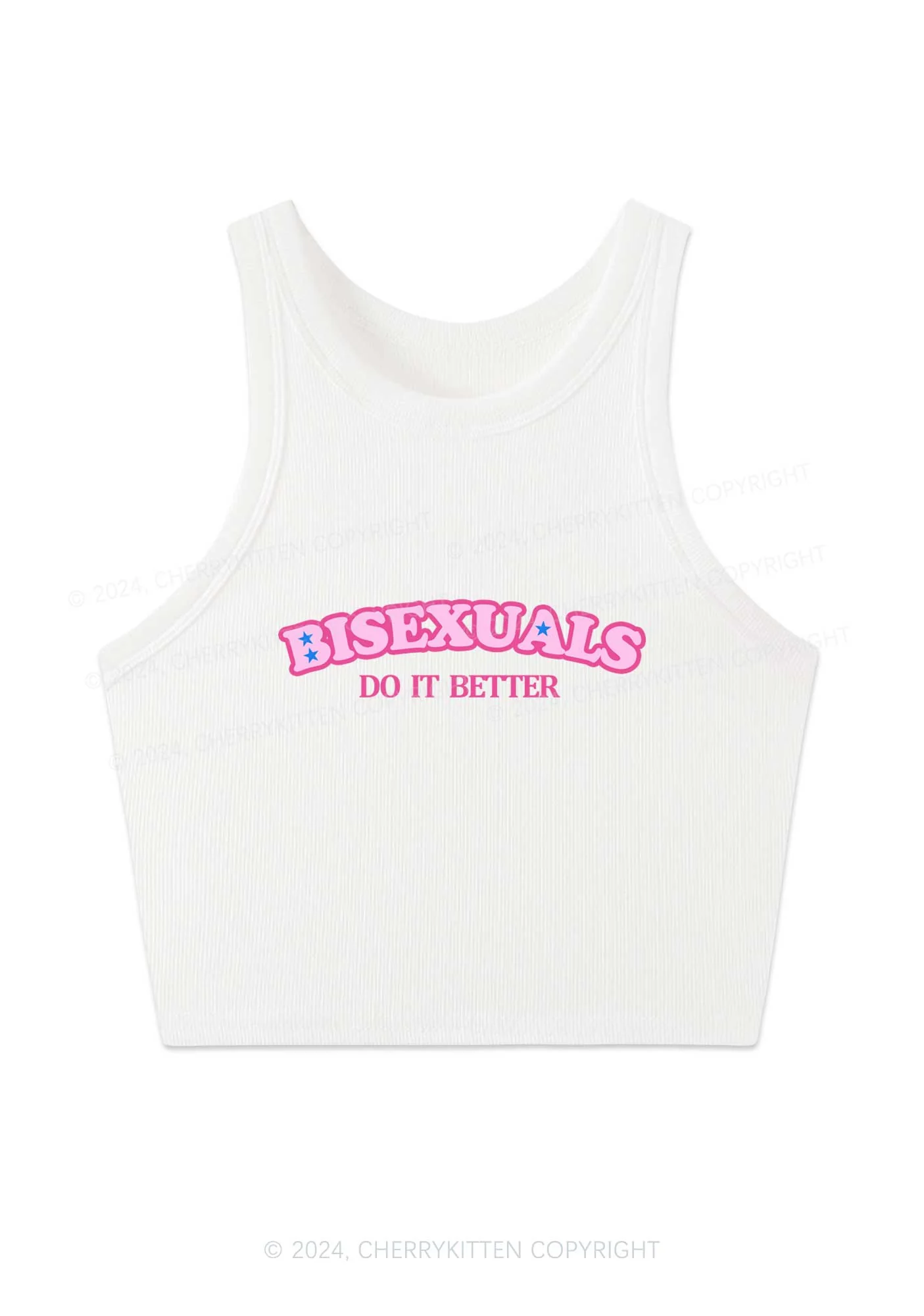 Bisexuals Do It Better Y2K Crop Tank Top Cherrykitten - Image 2