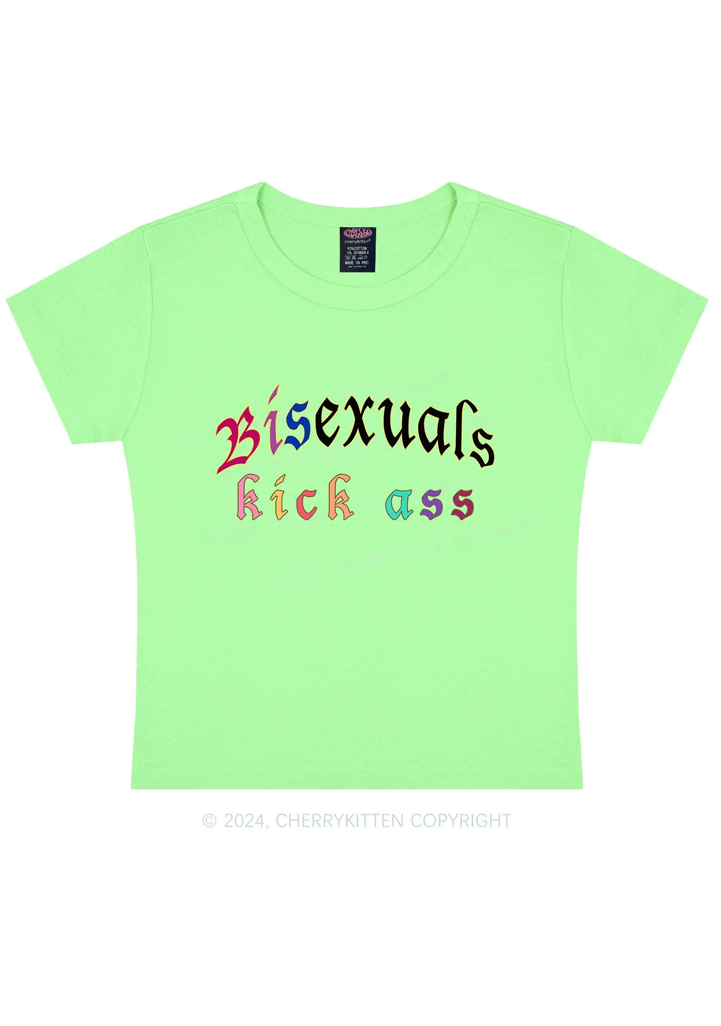 Bisexuals Kick Axx Y2K Baby Tee Cherrykitten - Image 12