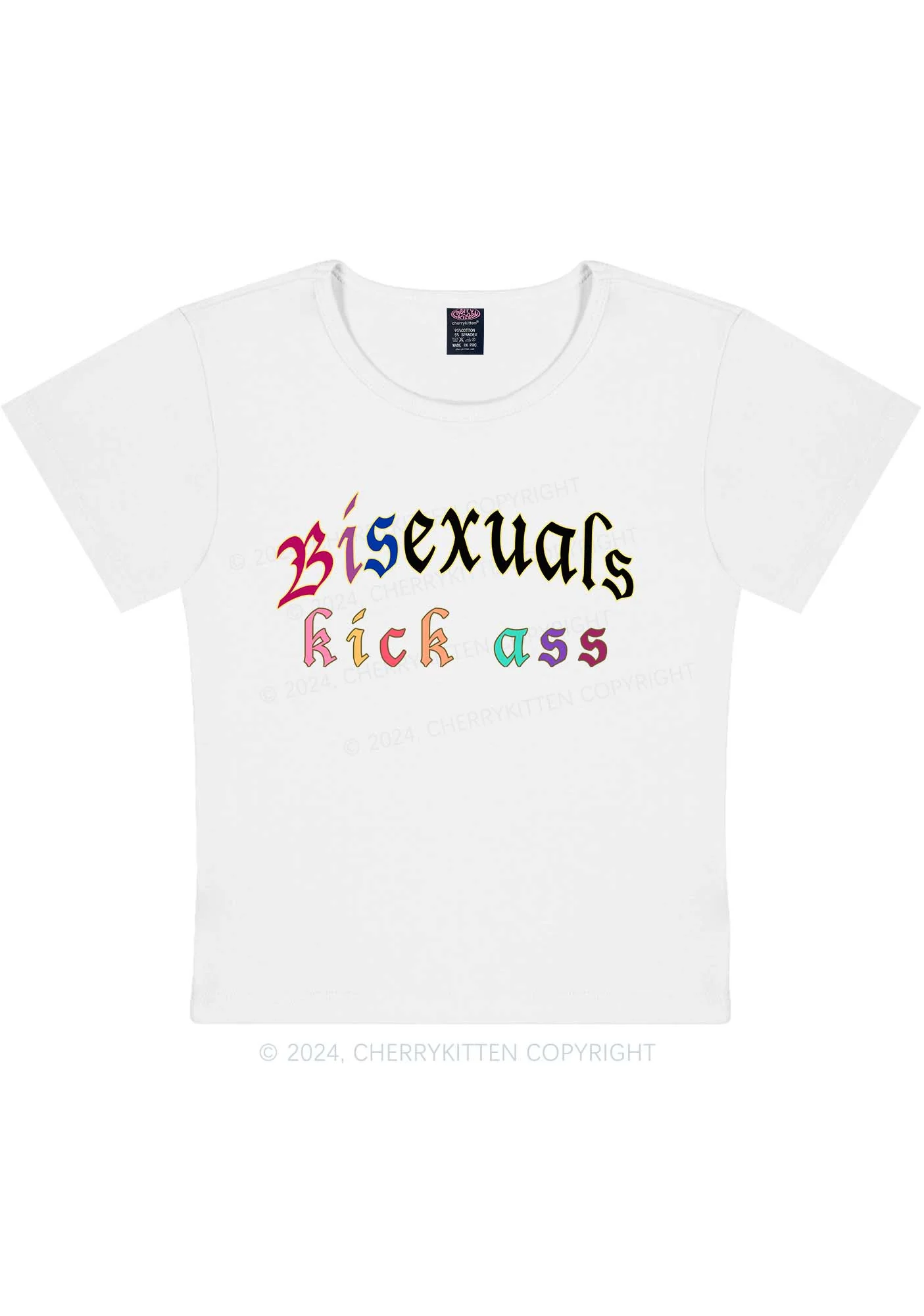 Bisexuals Kick Axx Y2K Baby Tee Cherrykitten - Image 2