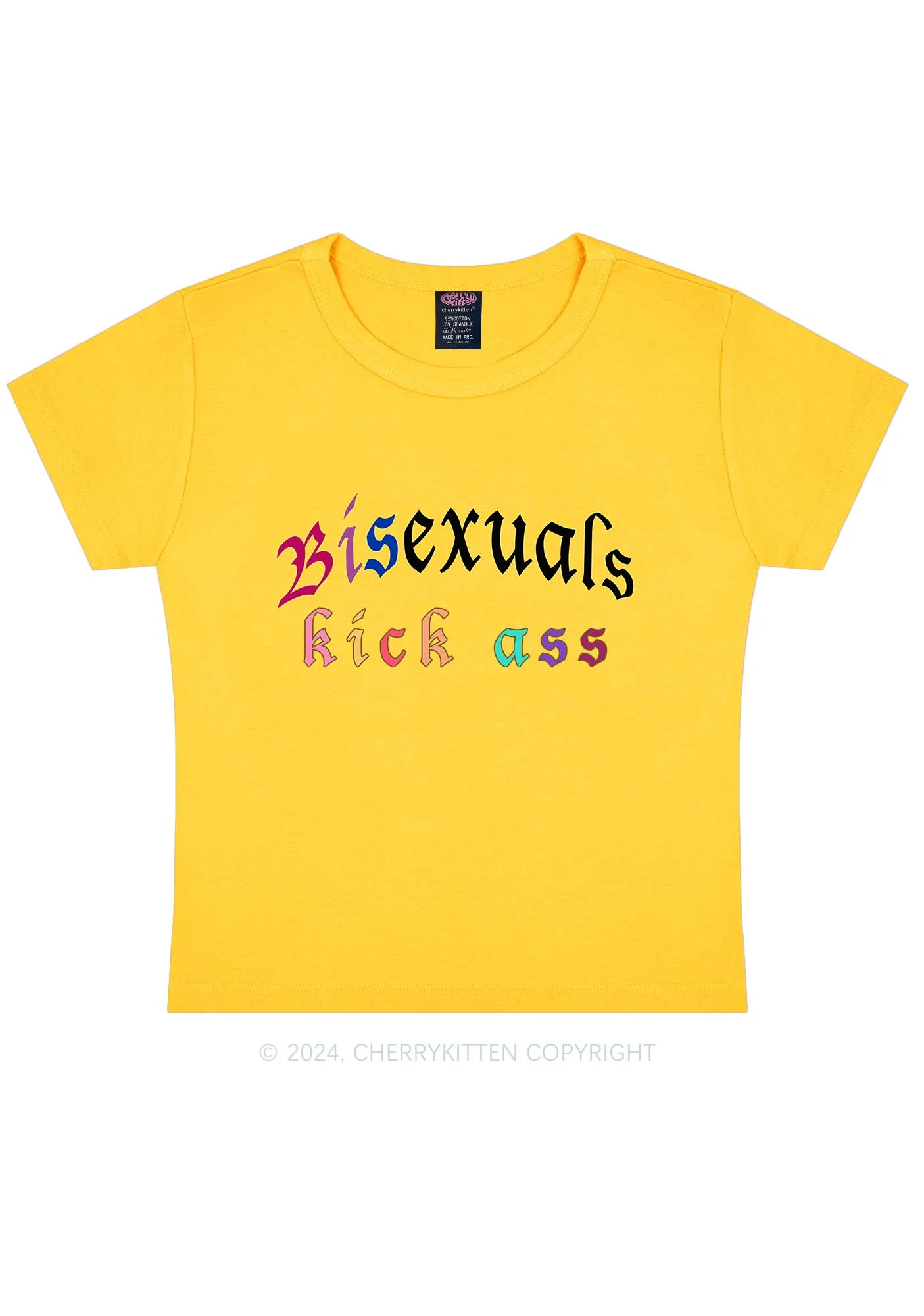 Bisexuals Kick Axx Y2K Baby Tee Cherrykitten - Image 9