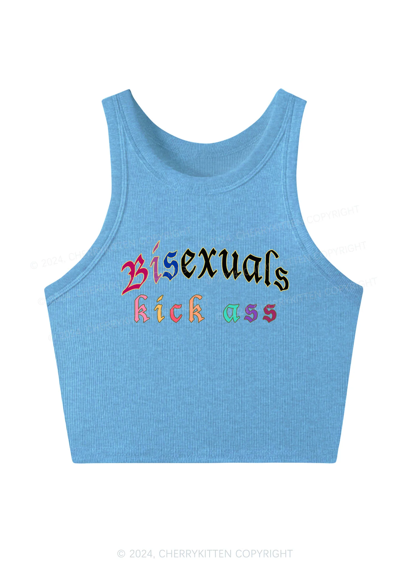 Bisexuals Kick Axx Y2K Crop Tank Top Cherrykitten - Image 4
